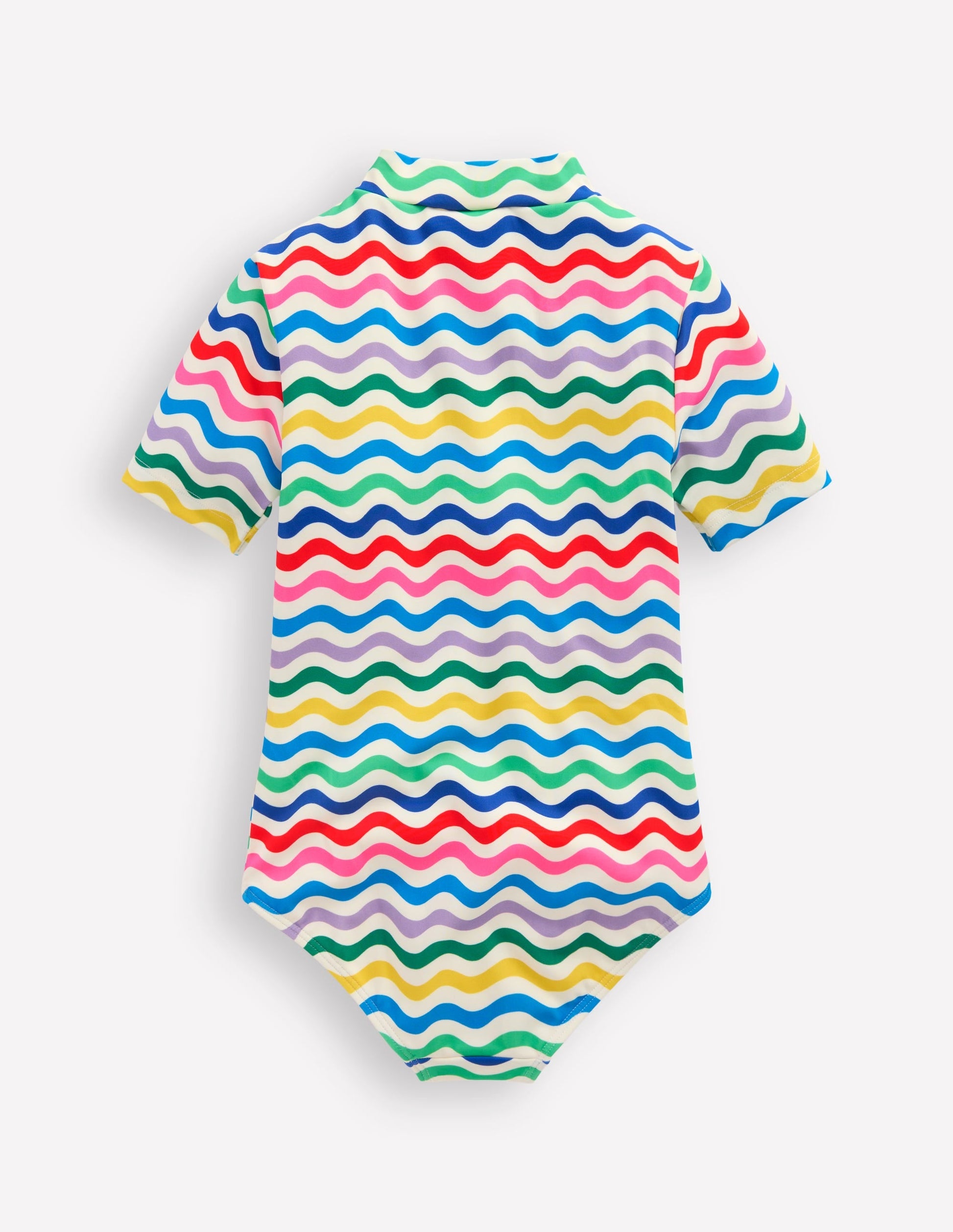 Short-sleeved Swimsuit-Multi Wave-3