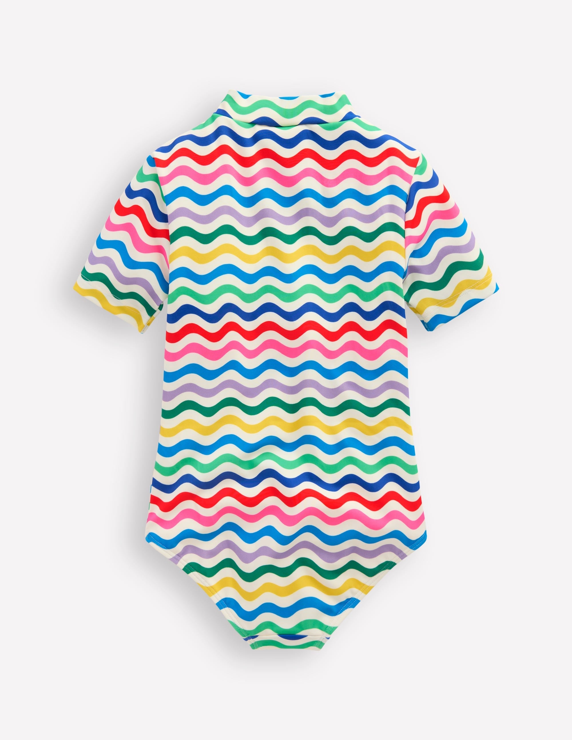 Short-sleeved Swimsuit-Multi Wave - Image 3