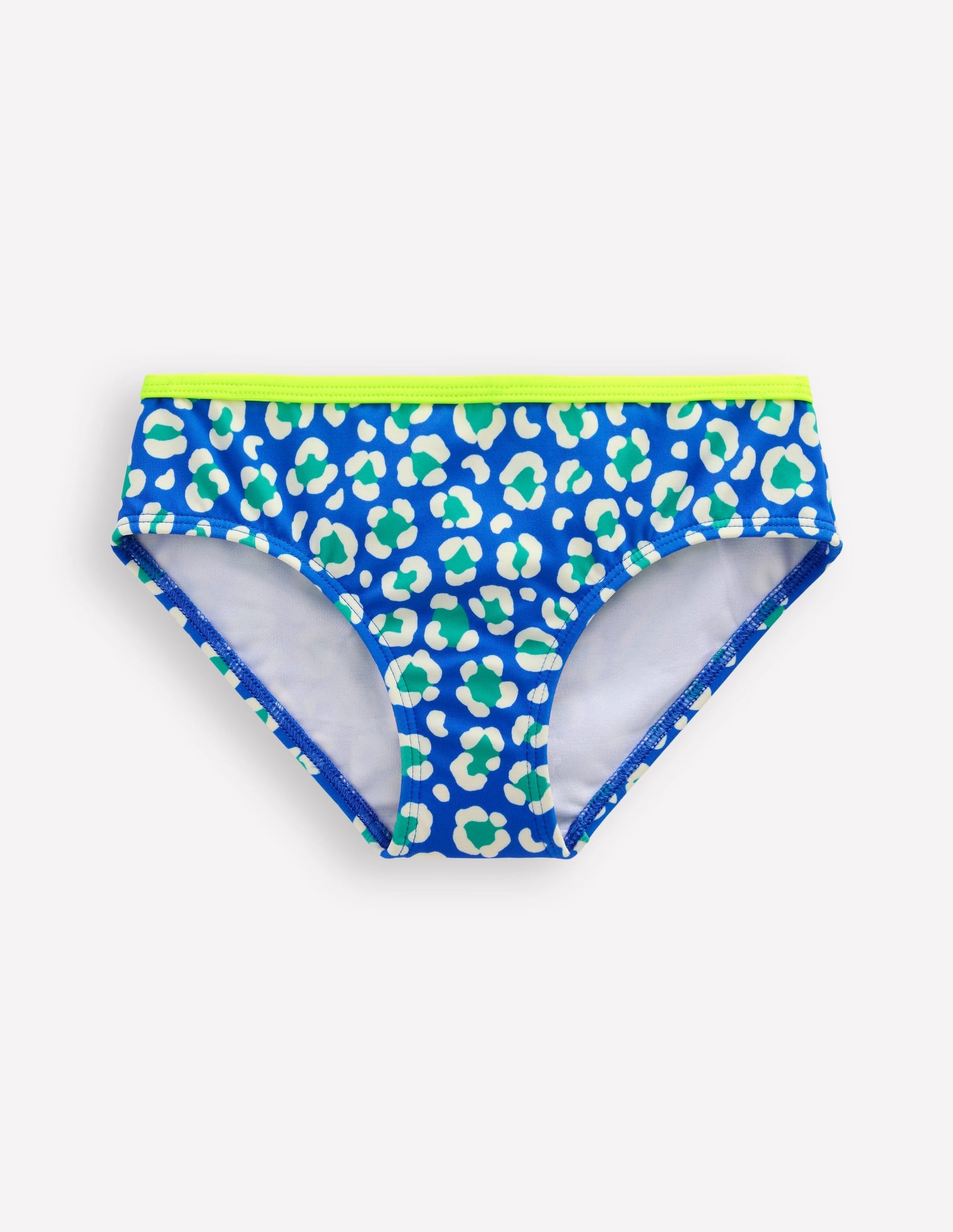 Patterned Bikini Bottoms-Aquamarine Leopard-1
