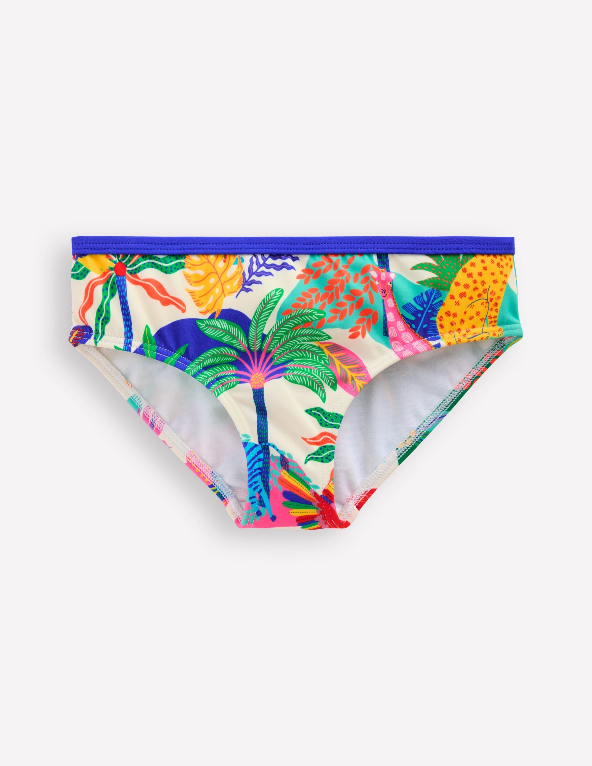 Patterned Bikini Bottoms-Soft Ivory Multi Jungle - Image 1
