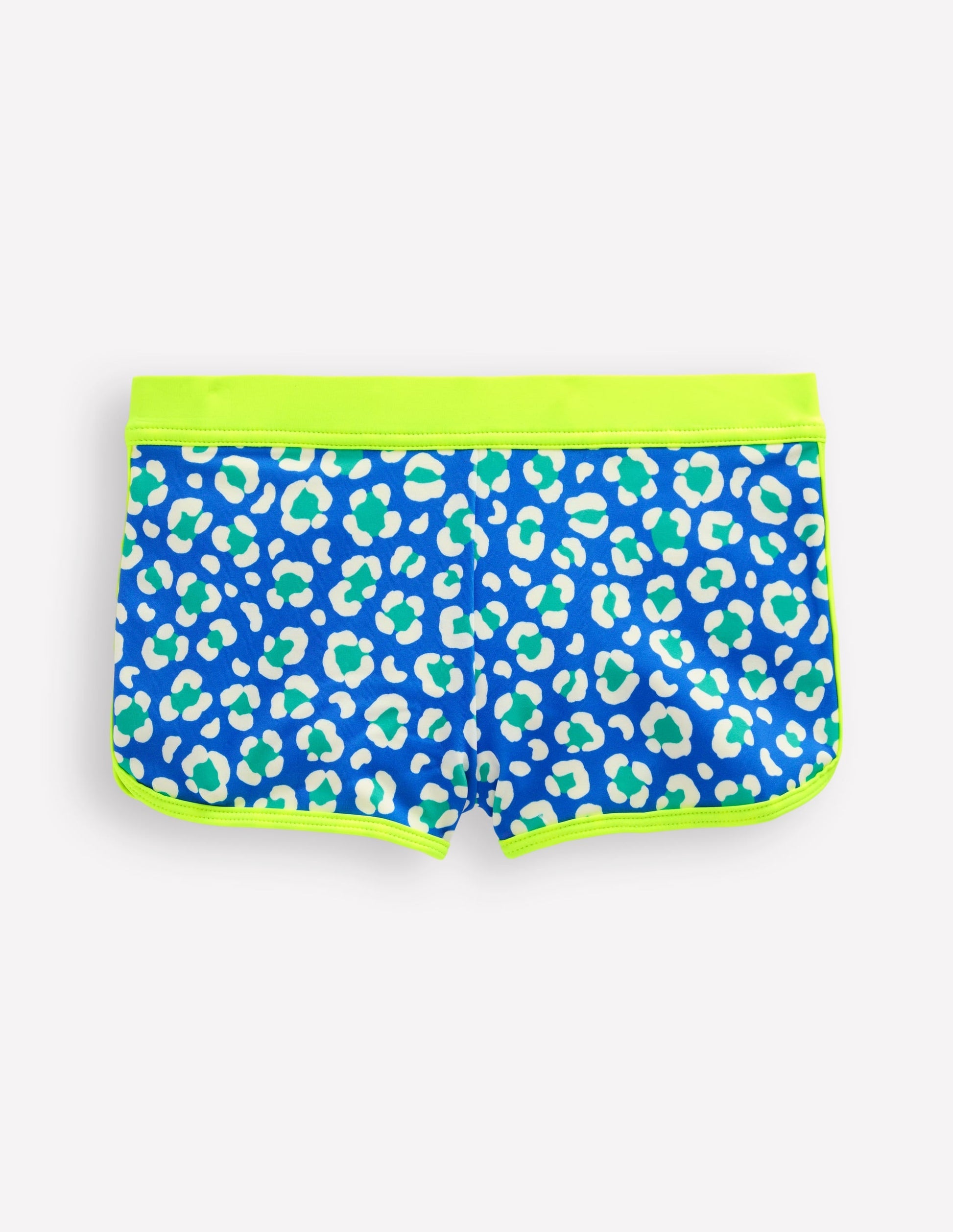 Patterned Swim Shorts-Aquamarine Leopard-1