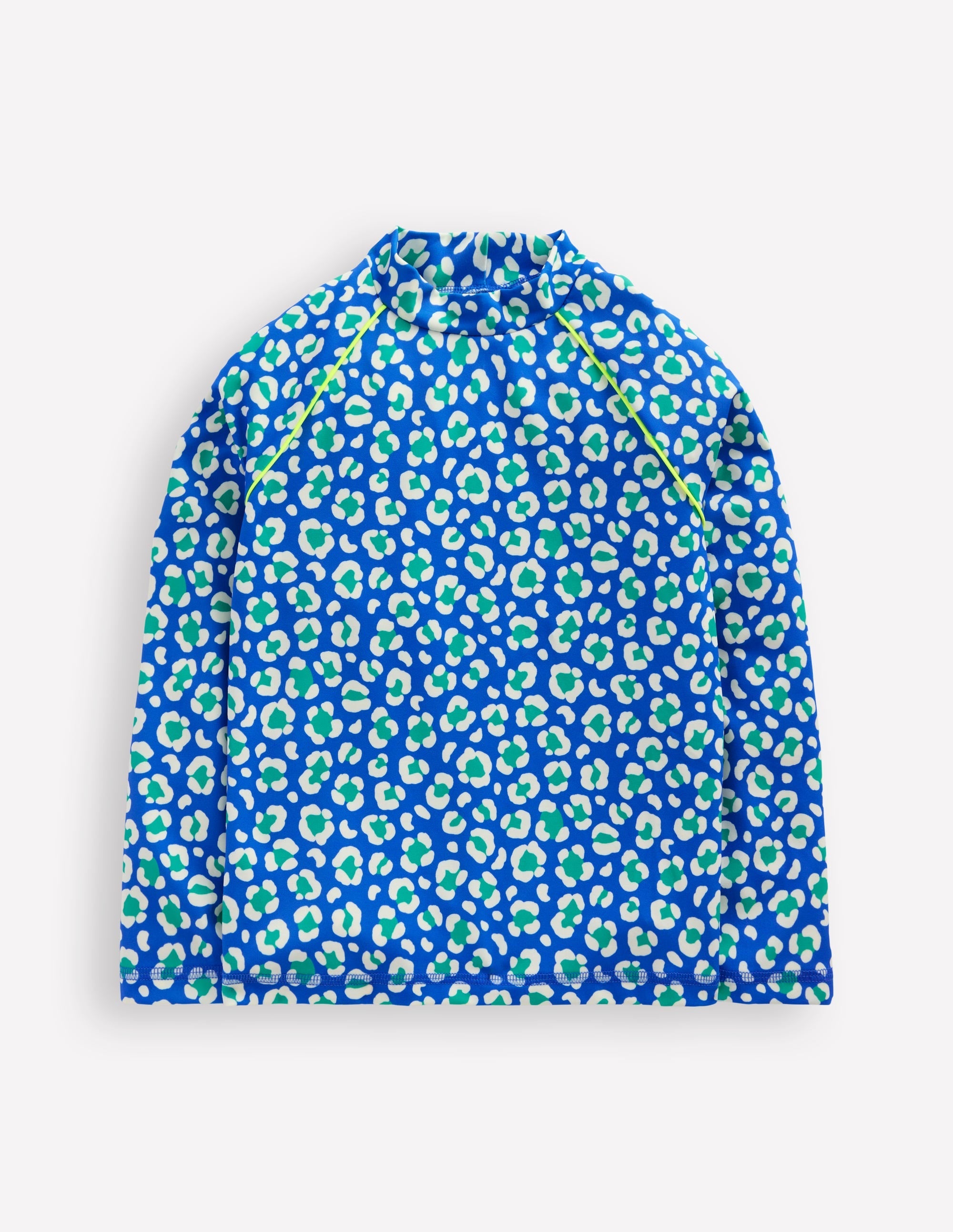 Sunsafe Patterned Rash Vest-Aquamarine Leopard - Image 1