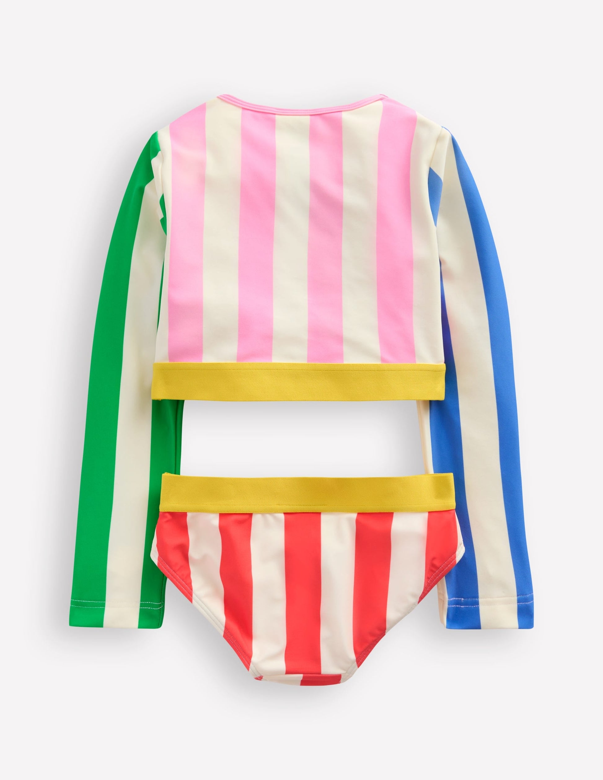 Cropped Rash Vest Set-Hotchpotch Stripe-3