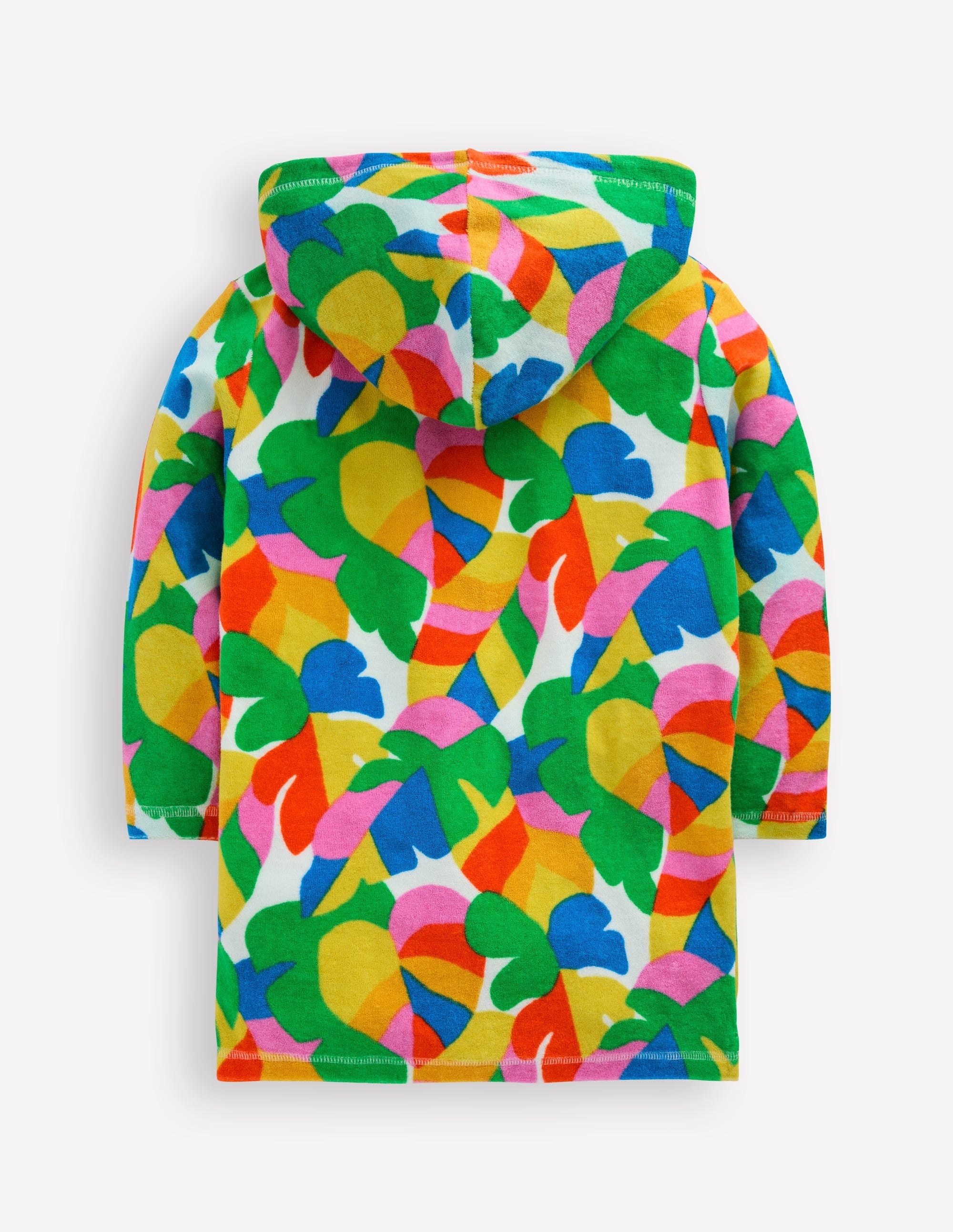 Romie Towelling Zip Throw-On-Multi Abstract Palm - Image 2