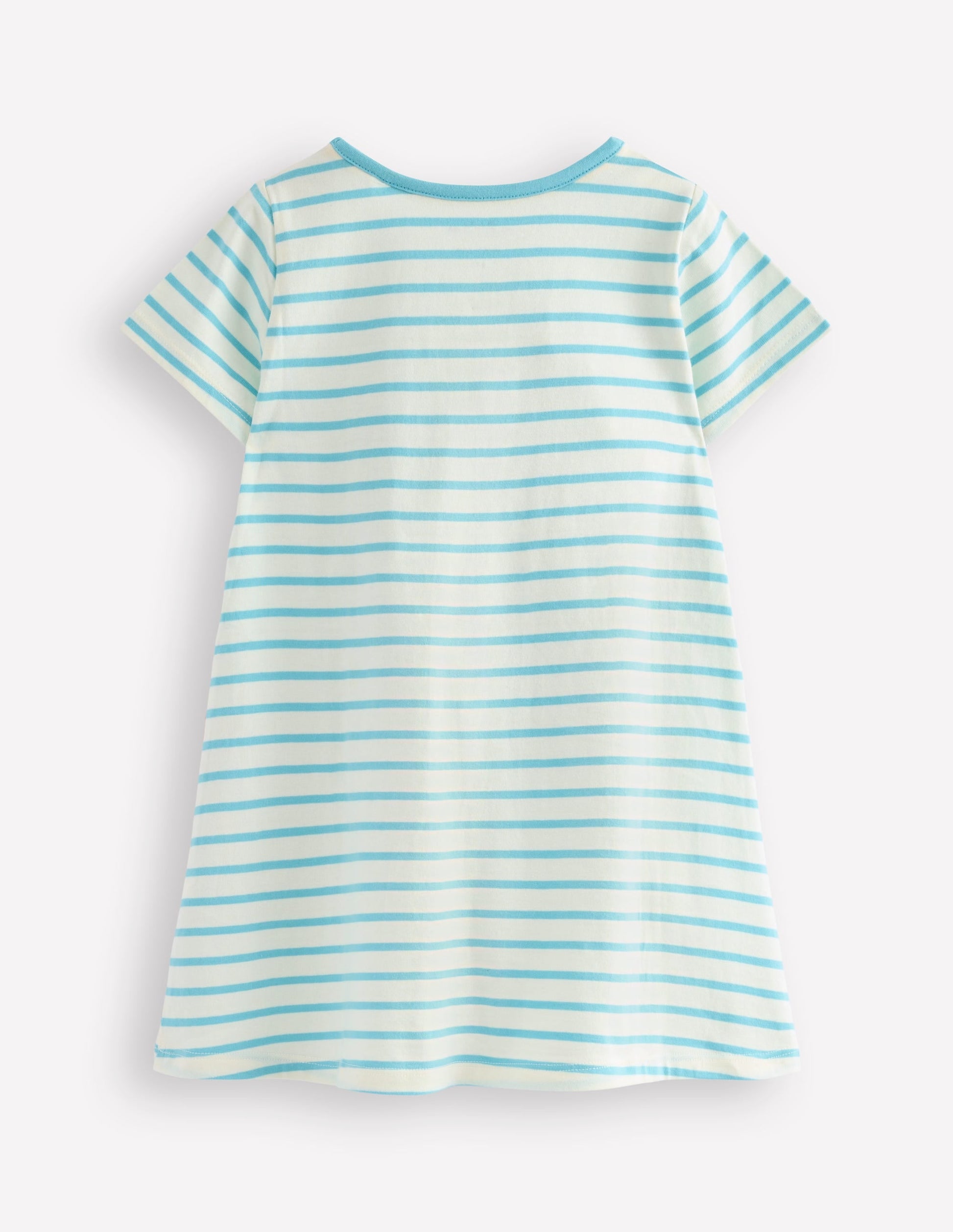 Short Sleeve Applique Tunic-Caribbean Blue Animals-2
