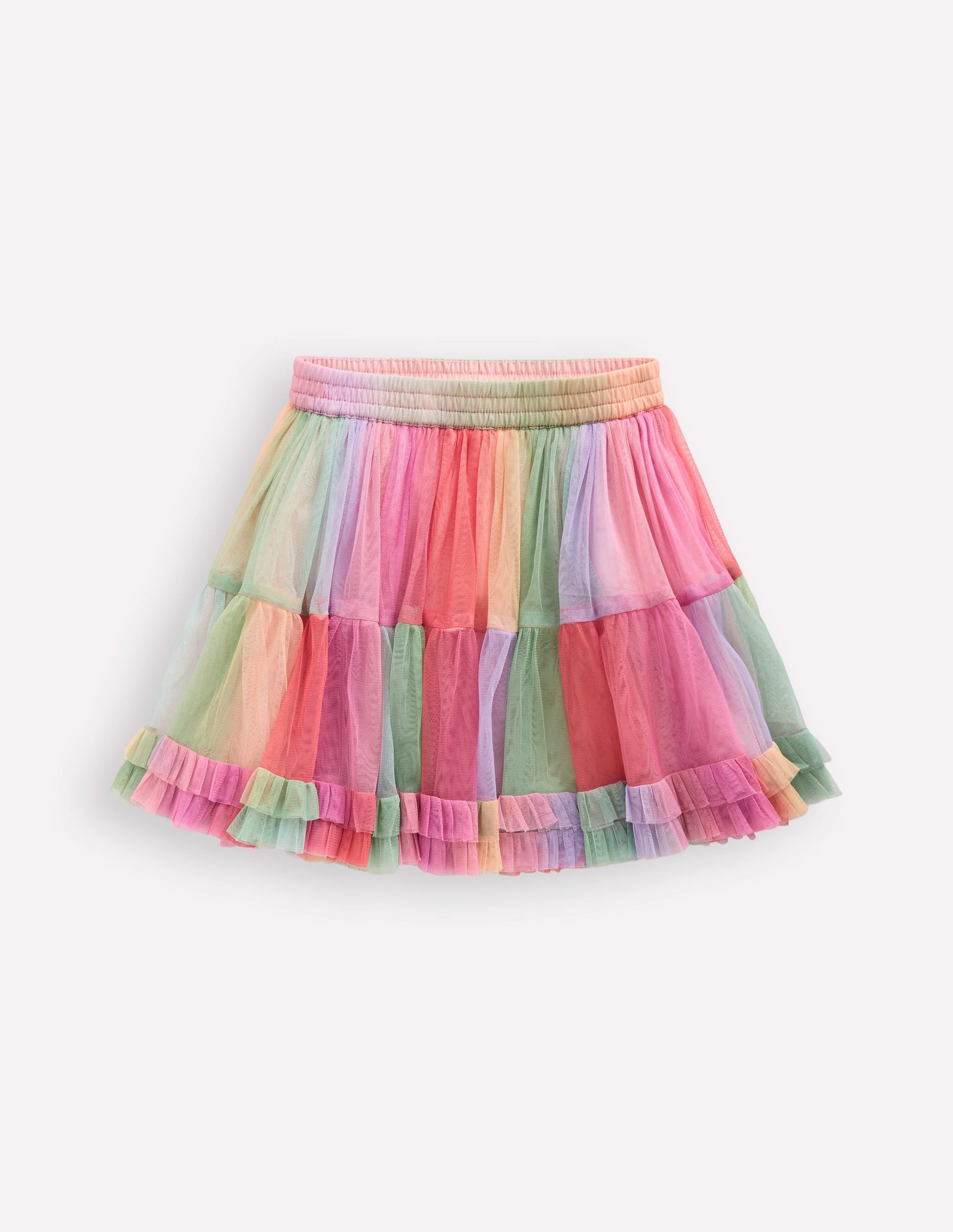 Tulle Ruffle Skirt-Multi-1