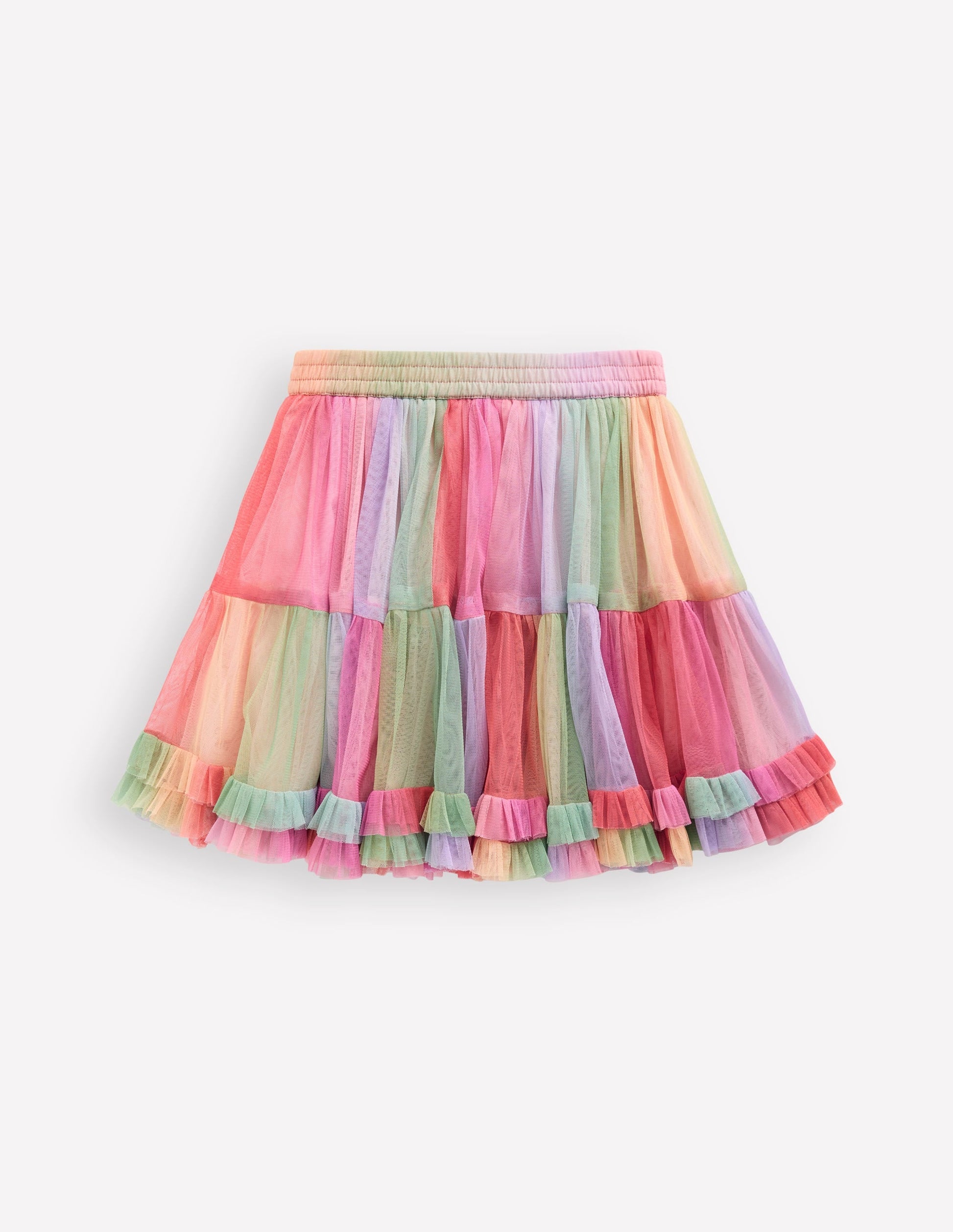 Tulle Ruffle Skirt-Multi-2