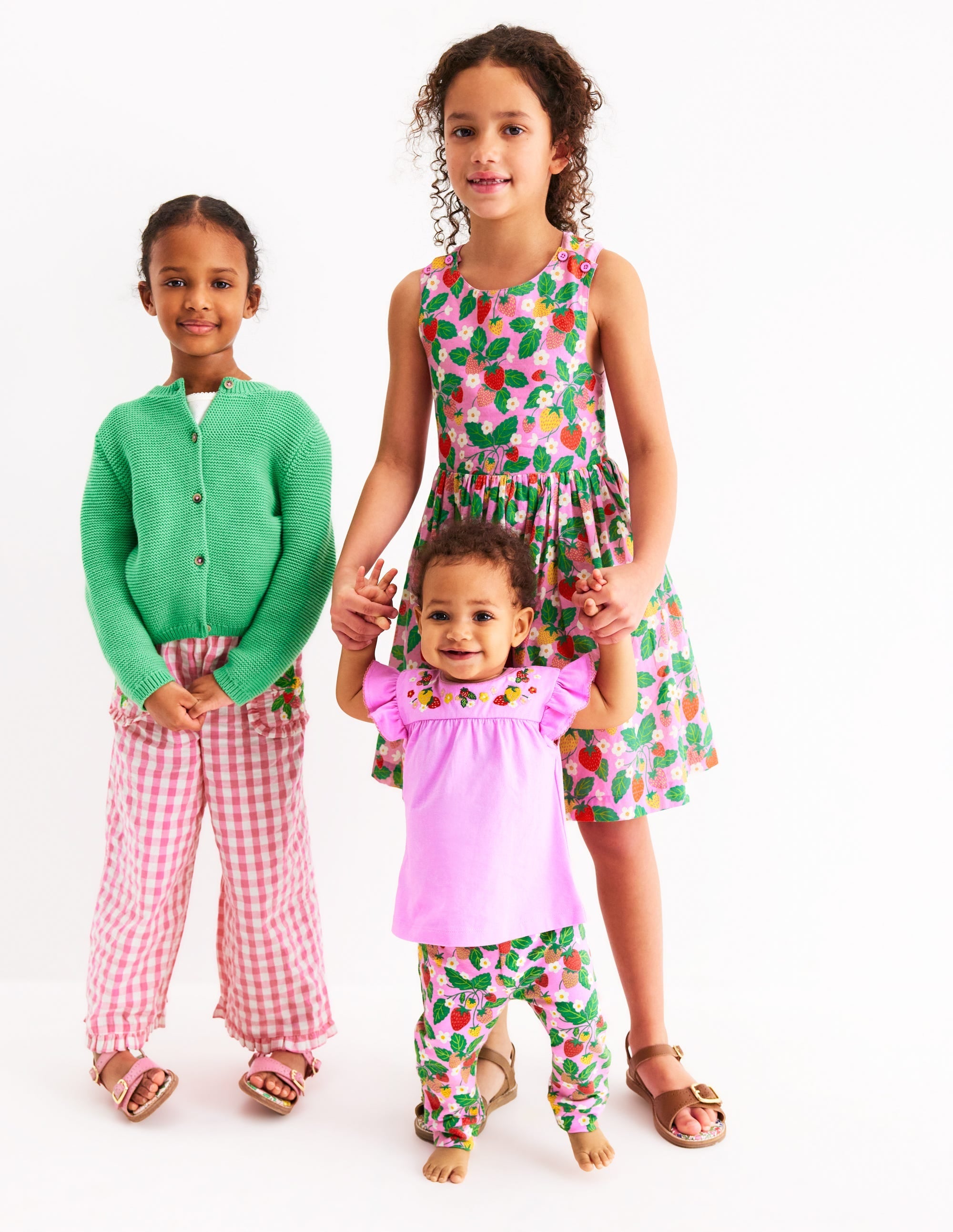Nostalgic Frill Trousers-Pink Gingham Embroidered - Image 5