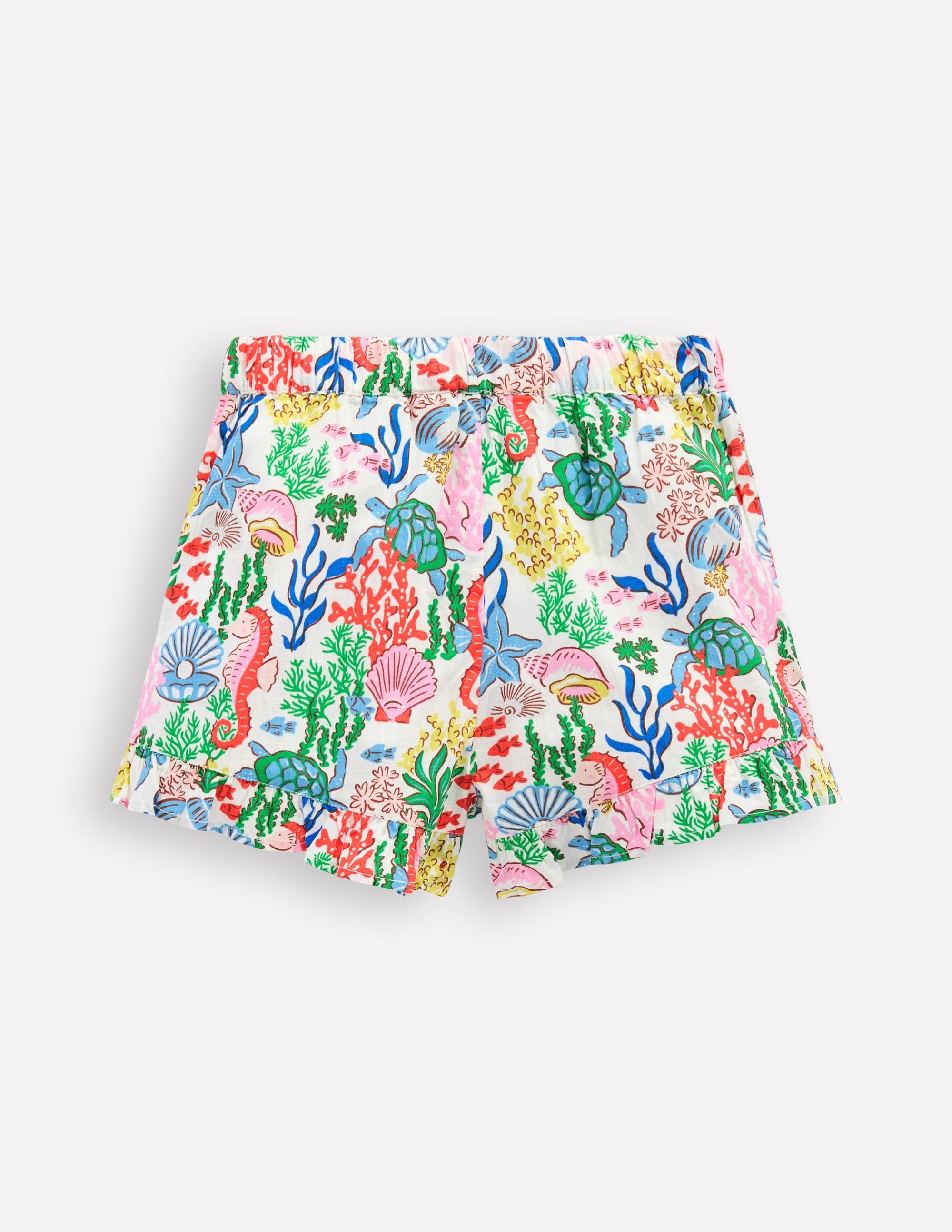 Juniper Woven Frill Shorts-Multi Coral Cove - Image 2