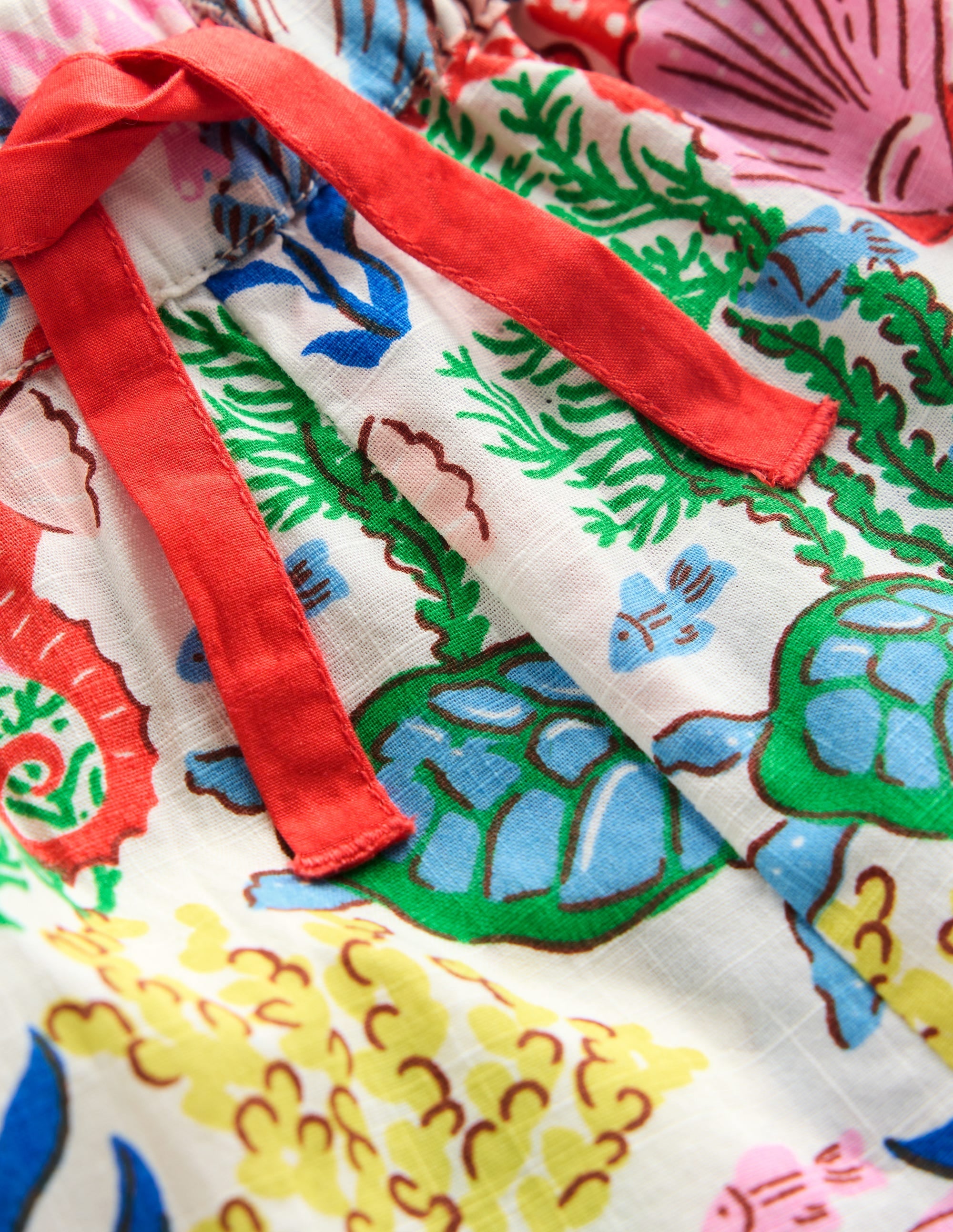 Juniper Woven Frill Shorts-Multi Coral Cove - Image 3