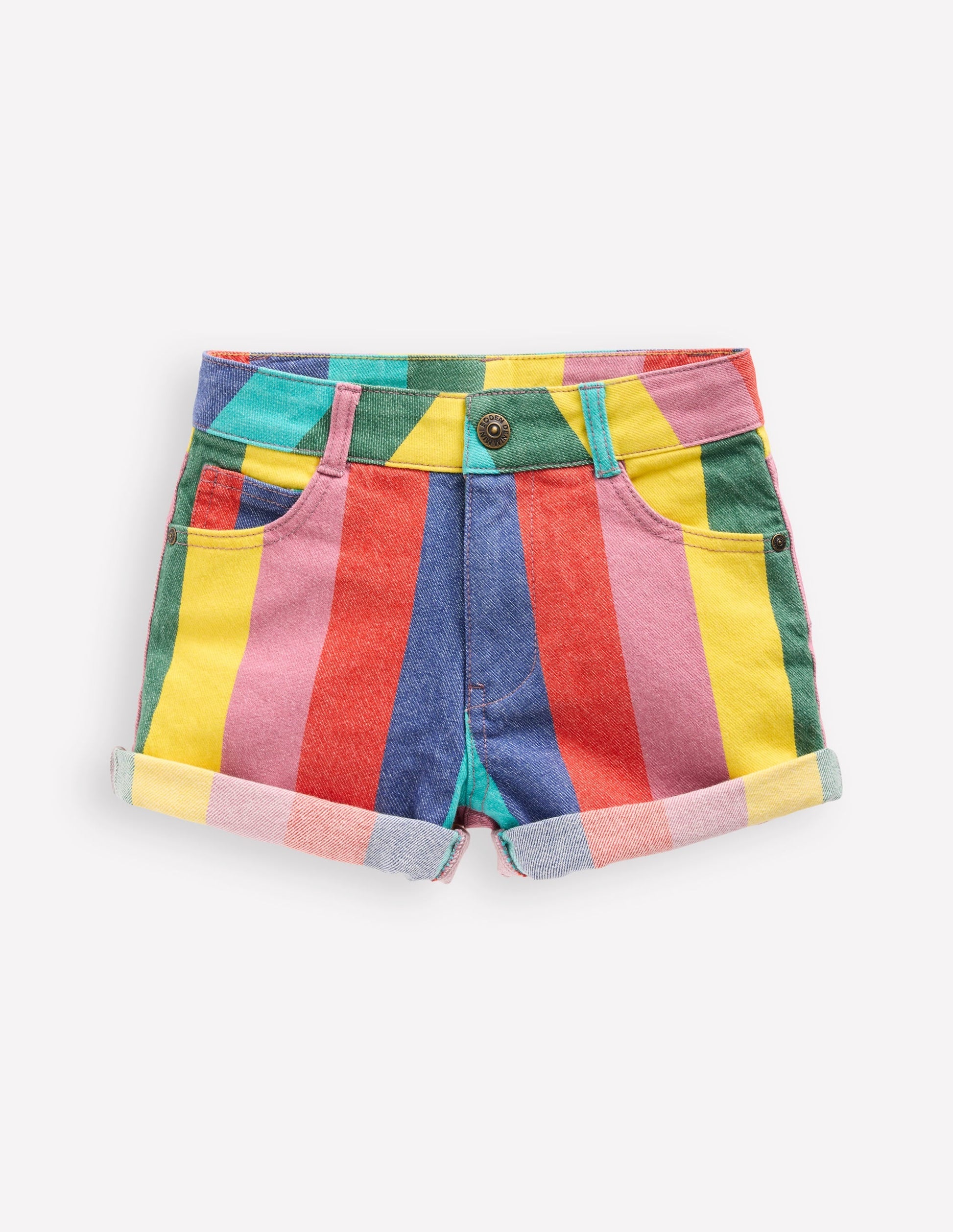 Denim Shorts-Multi Stripe-1