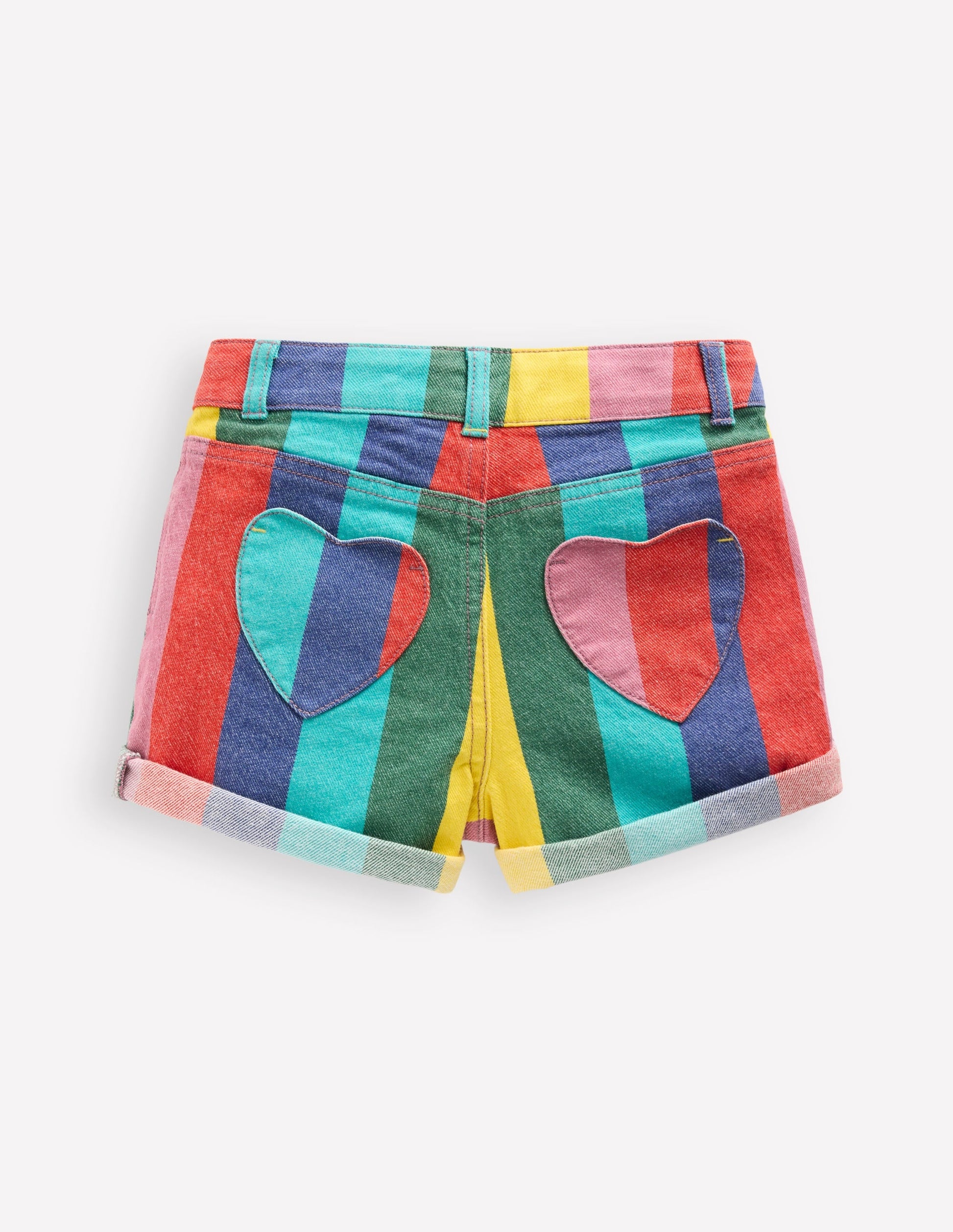 Denim Shorts-Multi Stripe-2