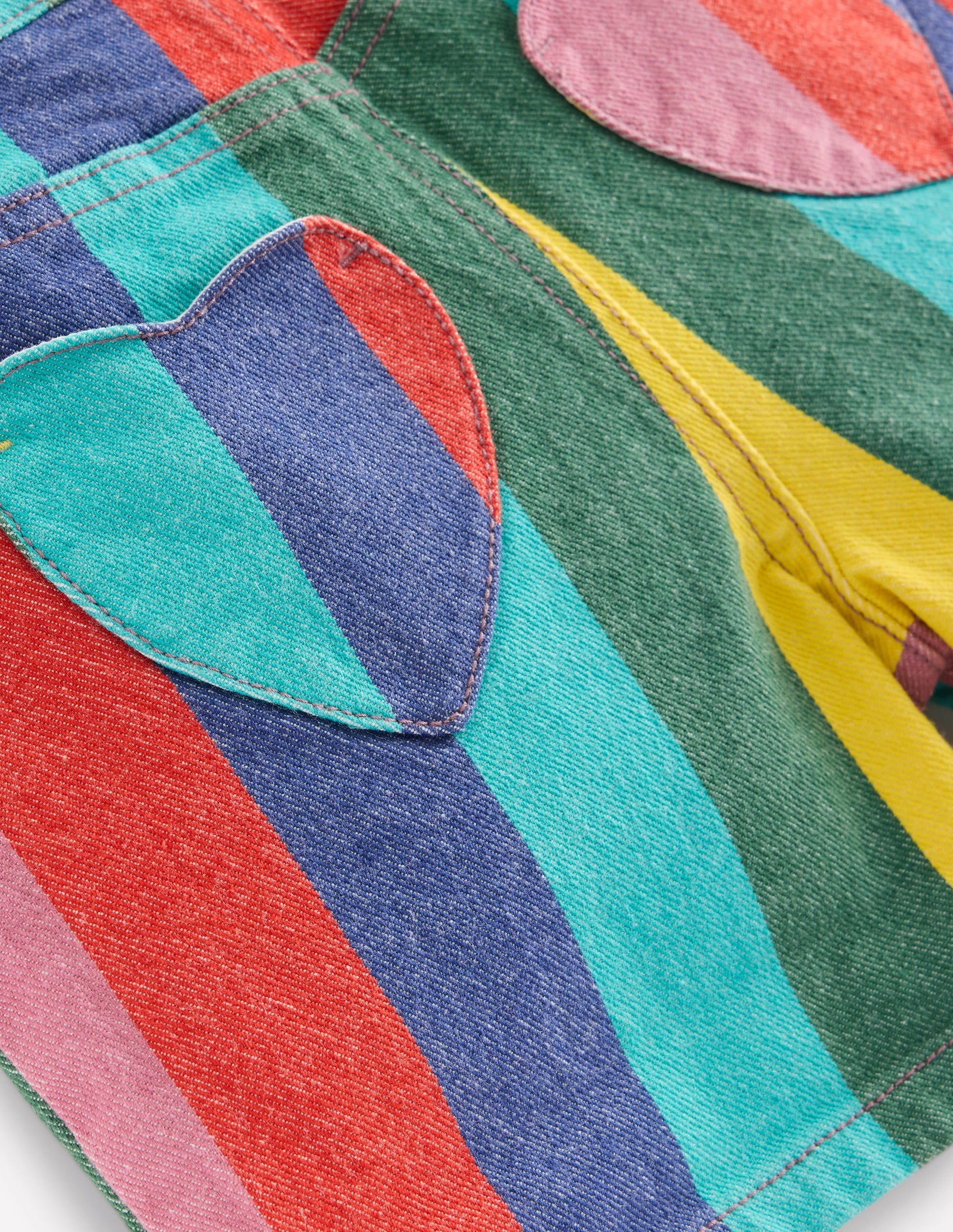 Denim Shorts-Multi Stripe-3