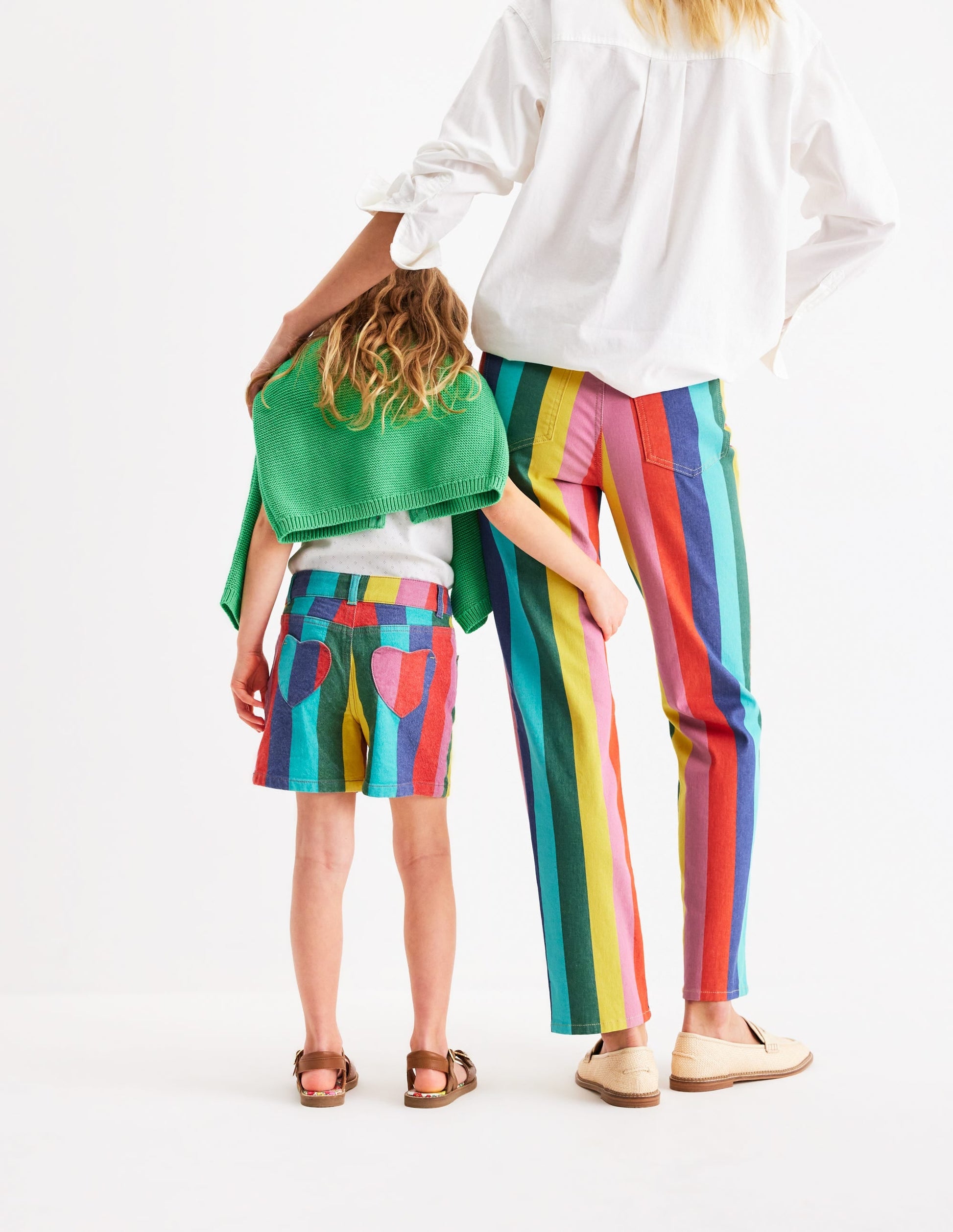 Denim Shorts-Multi Stripe-4