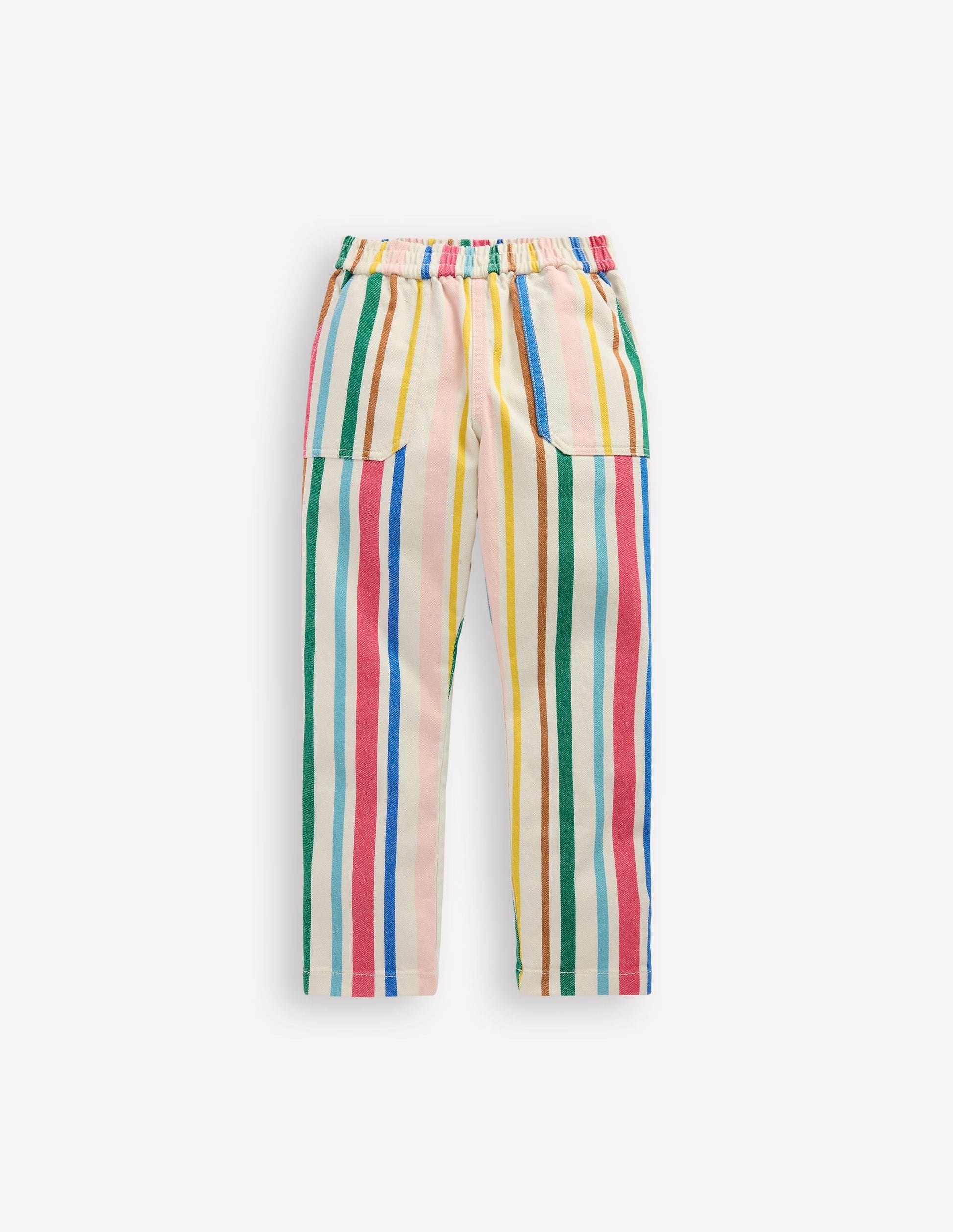 Pull-On Trouser-Rainbow Stripe-1