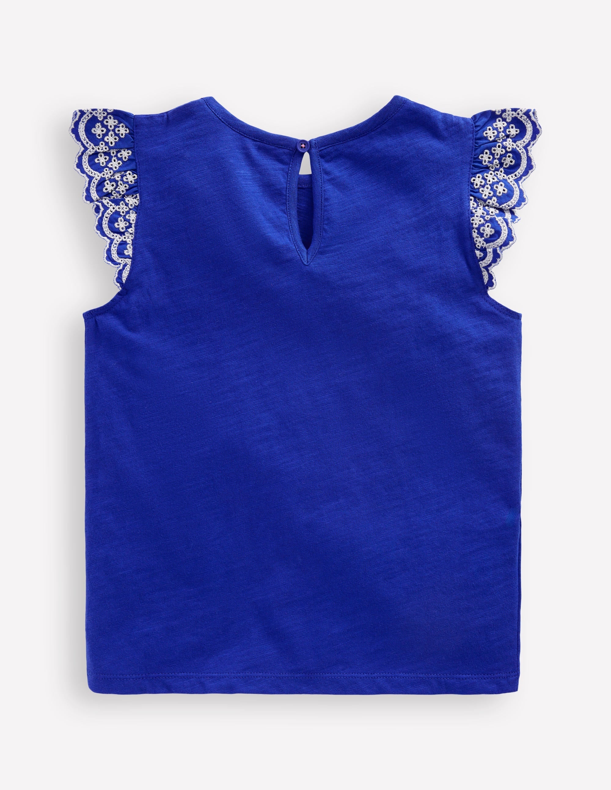 Margaret Broderie Frill Tee-Orion Blue - Image 2