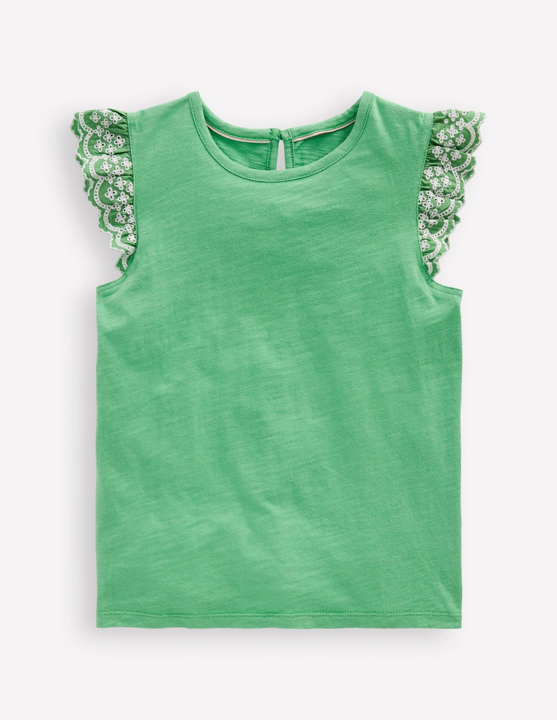 Margaret Broderie Frill Tee-Aloe Green-2