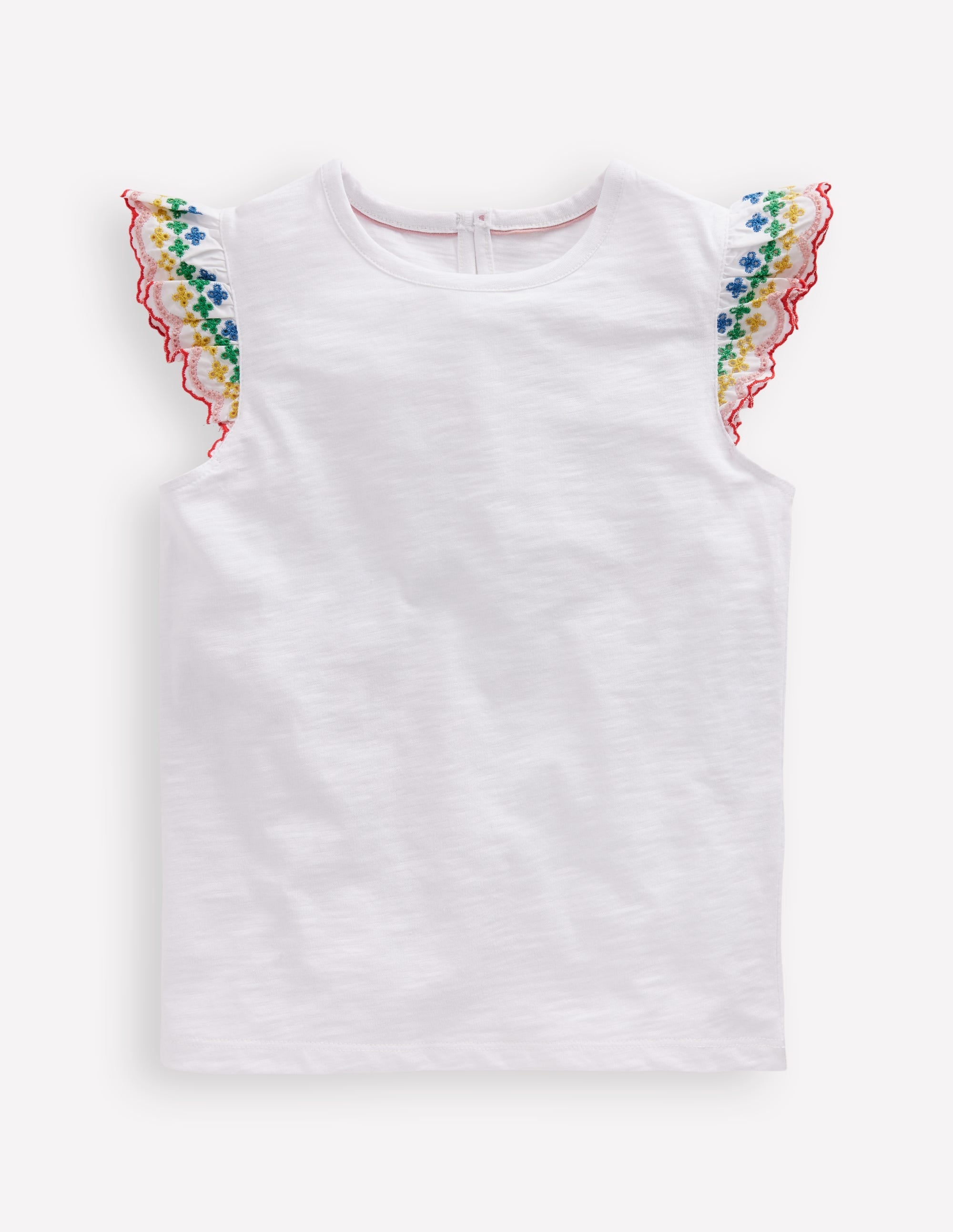 Margaret Broderie Frill Tee-White - Image 2