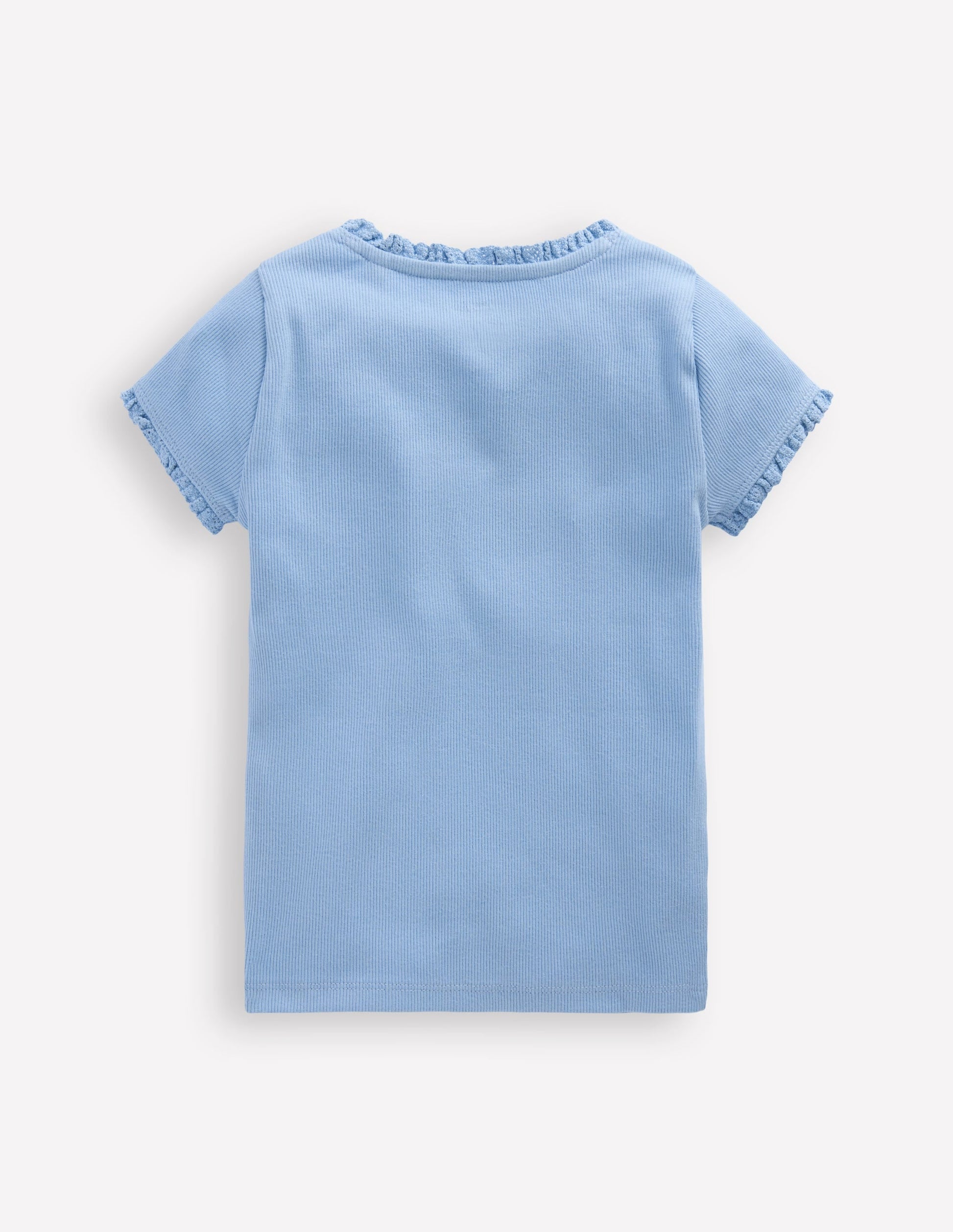 Short Sleeve Ribbed T-Shirt-Glacier Blue-2
