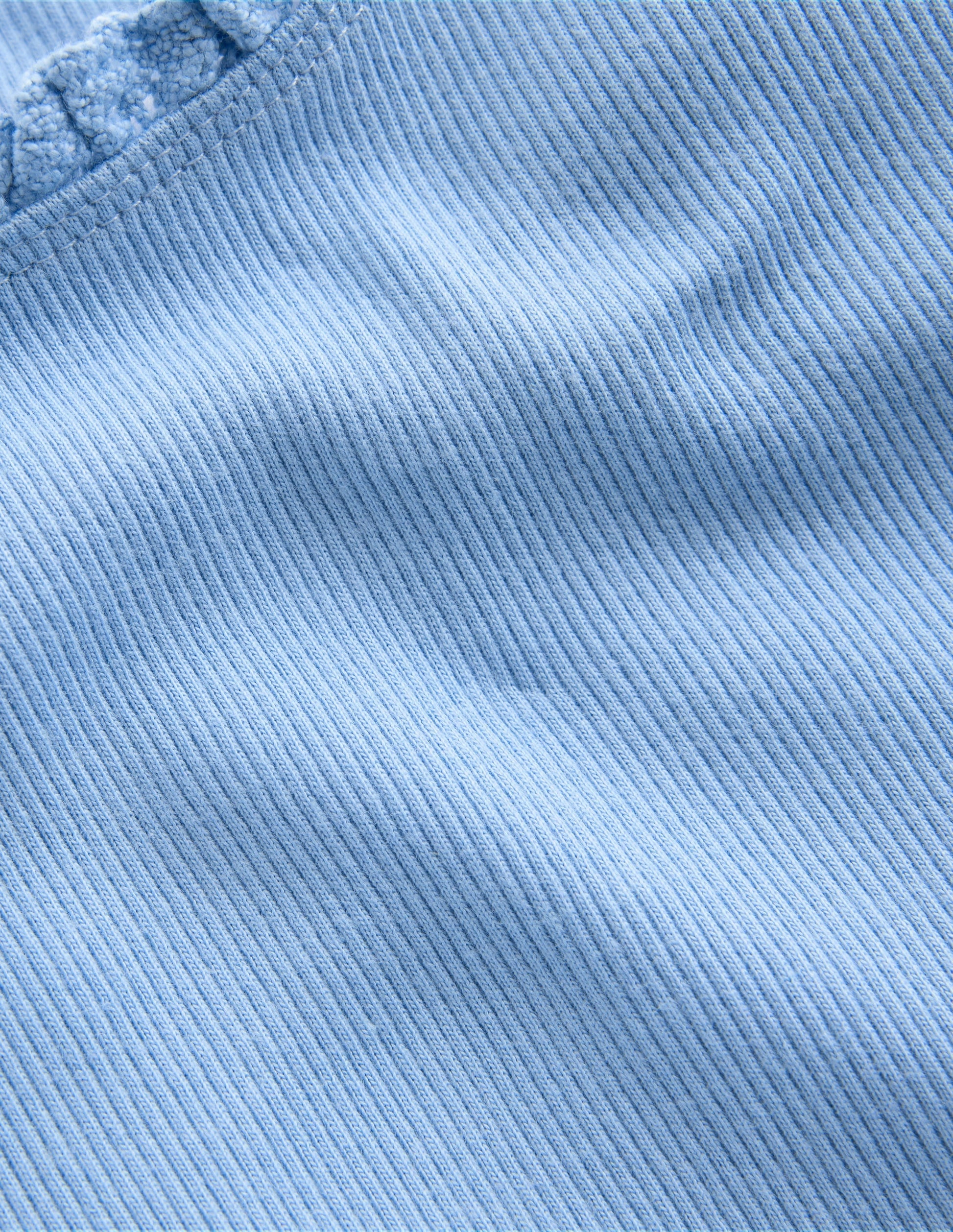 Short Sleeve Ribbed T-Shirt-Glacier Blue-3
