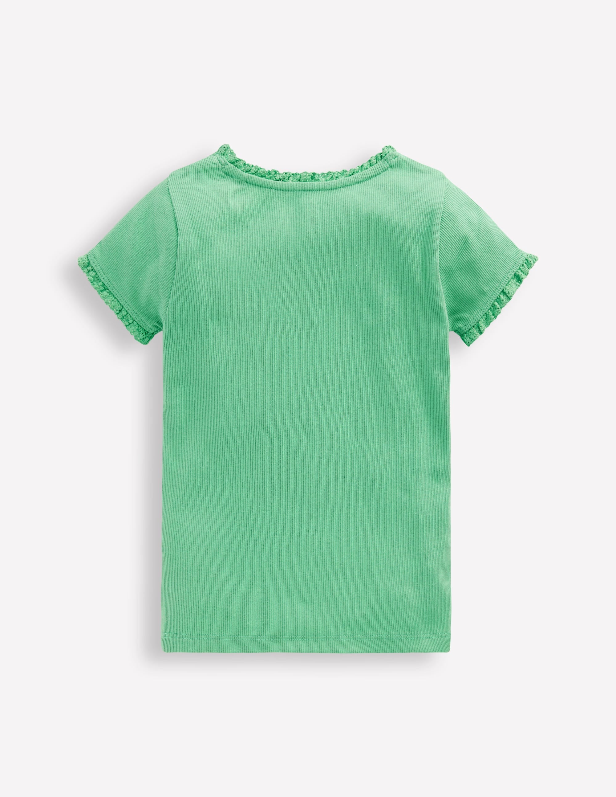 Short Sleeve Ribbed T-Shirt-Aloe Green - Image 2