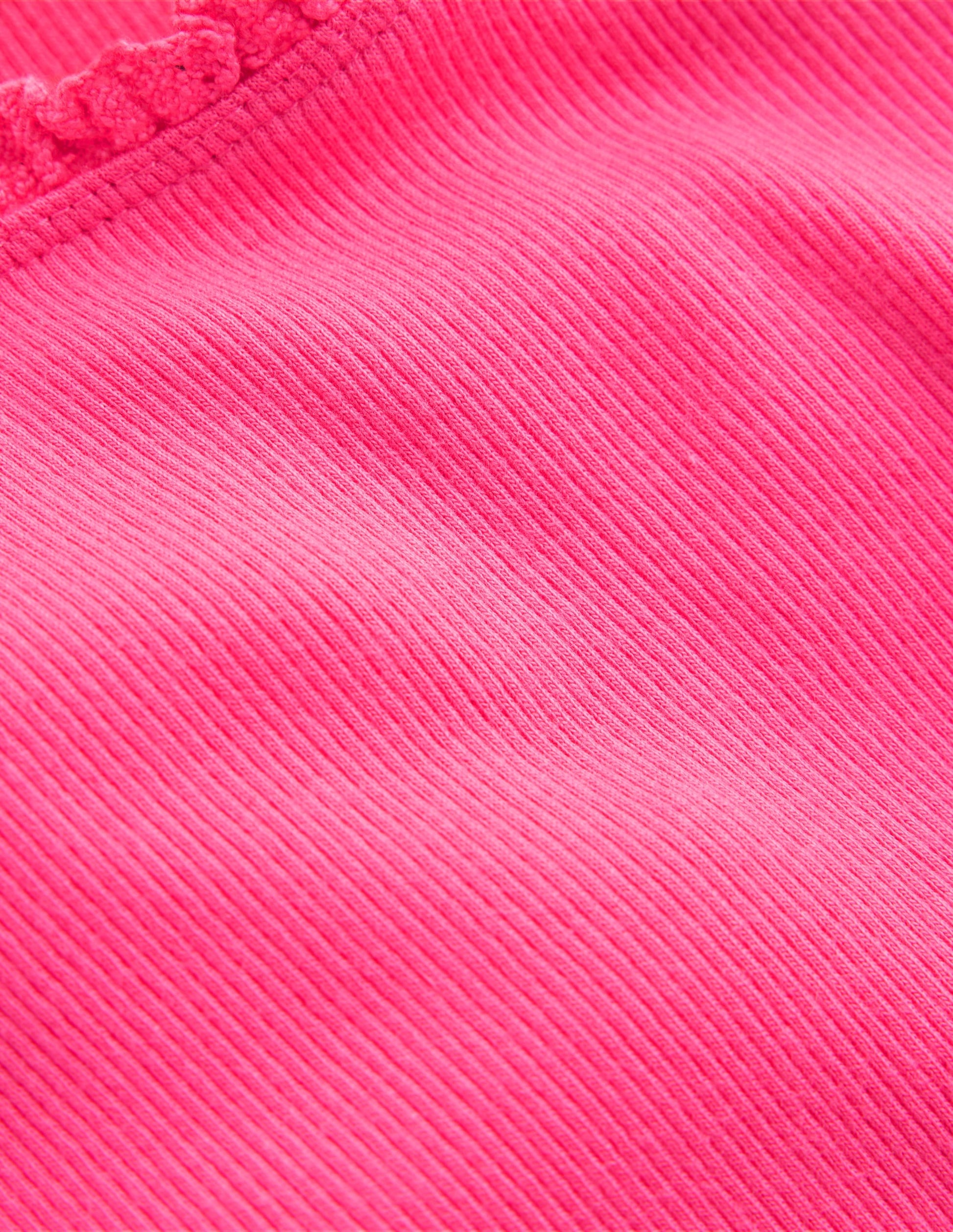 Short Sleeve Ribbed T-Shirt-Flamingo Pink-3