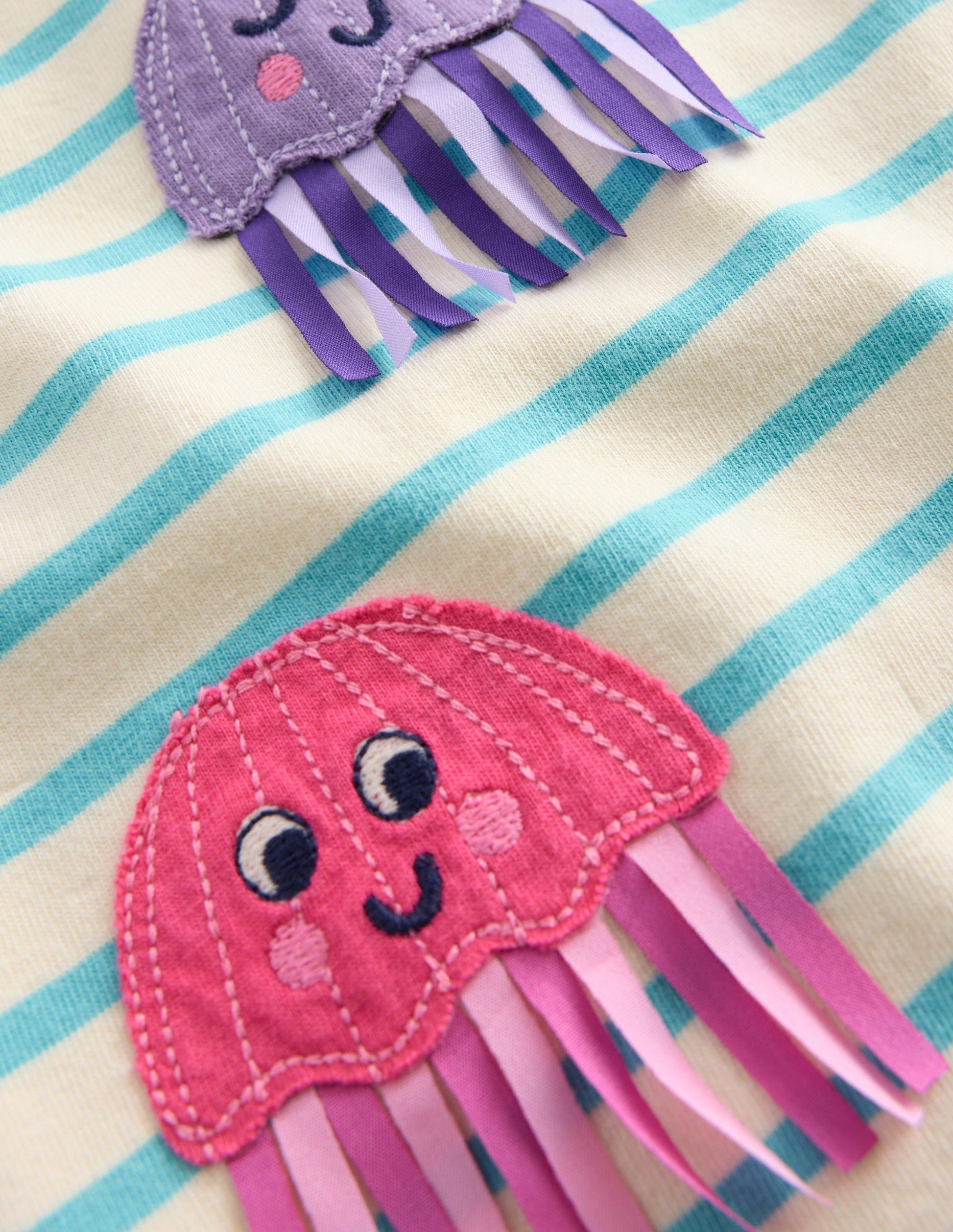 Flutter Short Sleeve T-shirt-Caribbean Blue Jellyfish-3