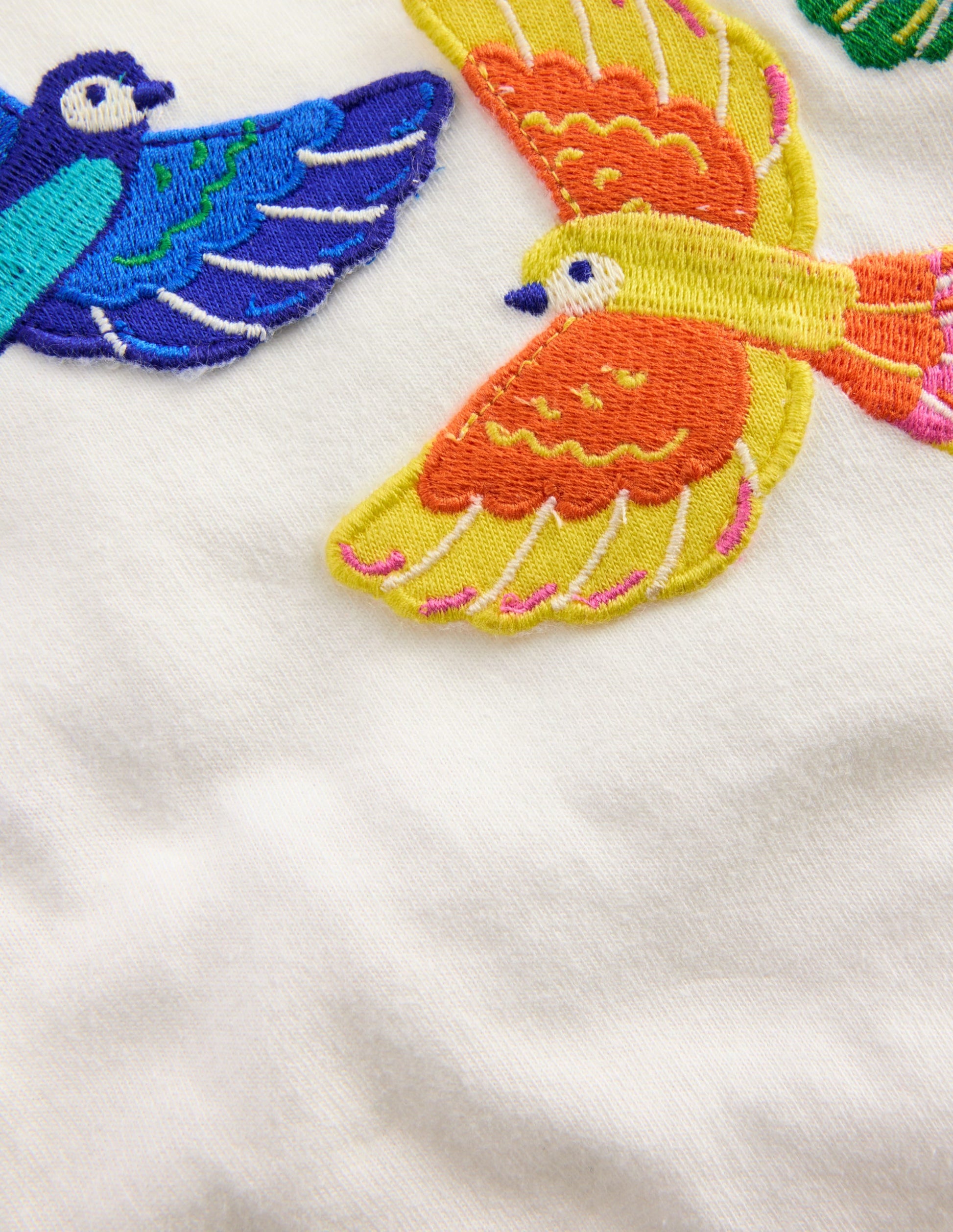 Flutter Short Sleeve T-shirt-Ivory Birds-3