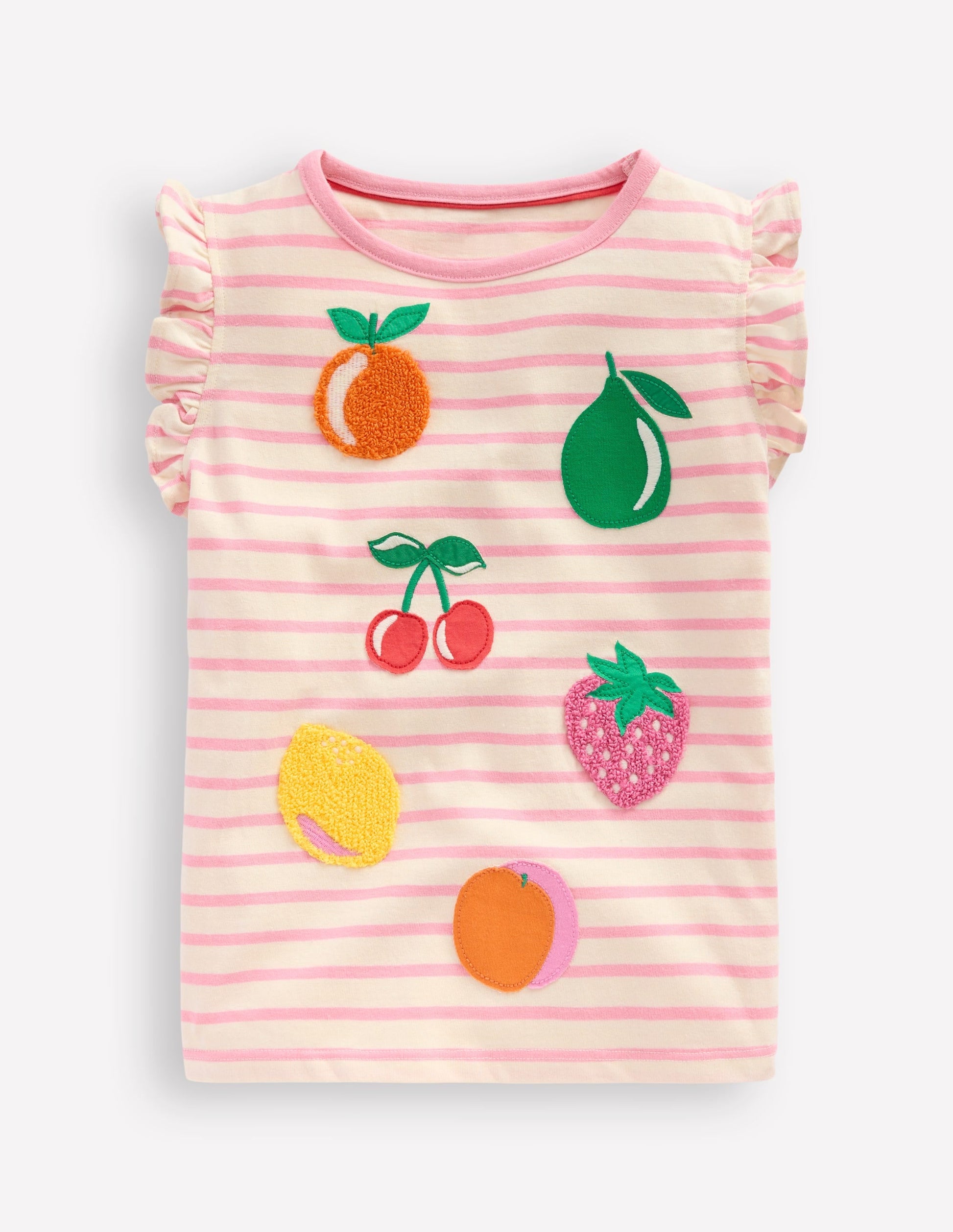 Flutter Short Sleeve T-shirt-Bubblegum Pink Fruits-2