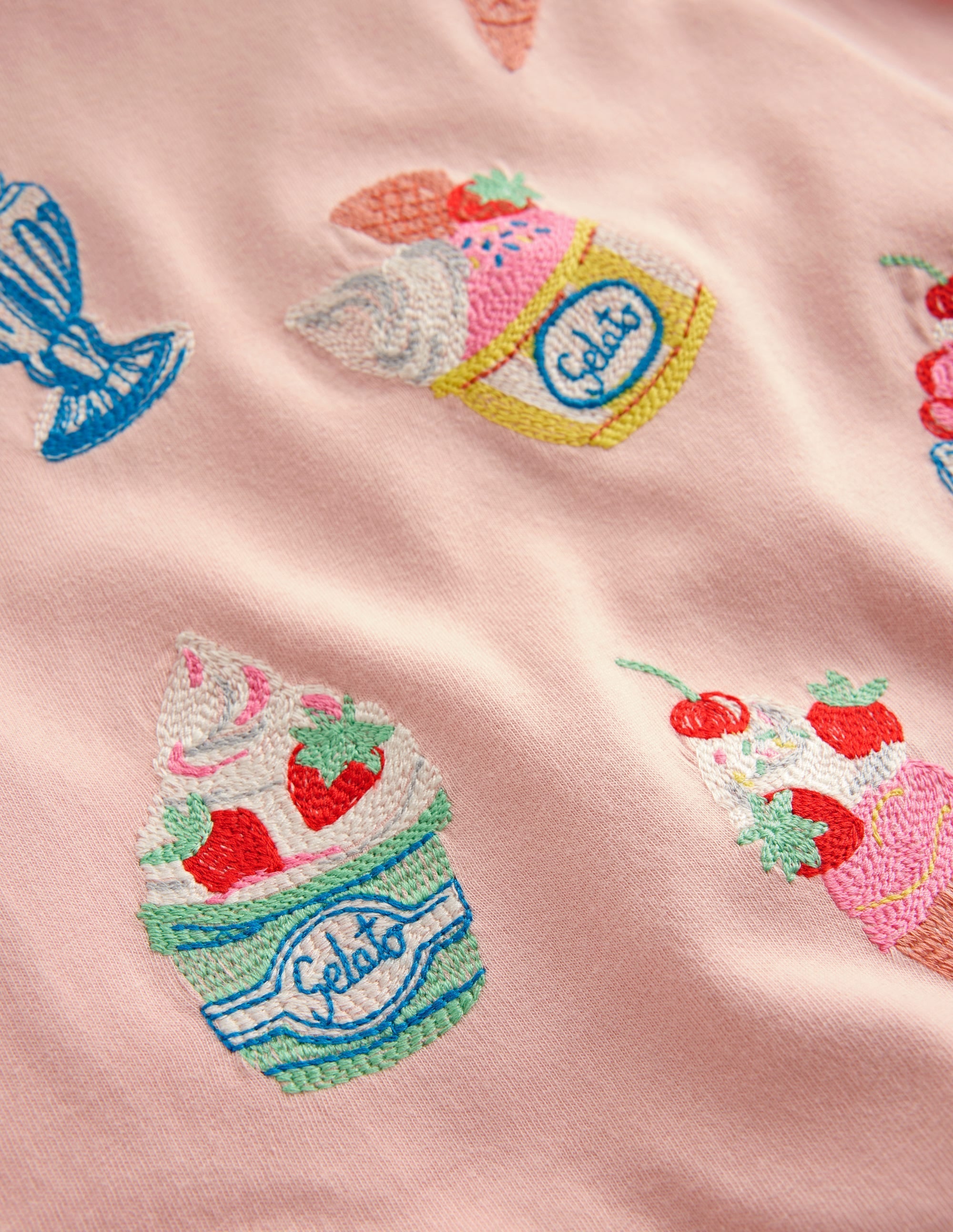 Puff Sleeve Superstitch Top-Chalk Pink Ice Creams - Image 3