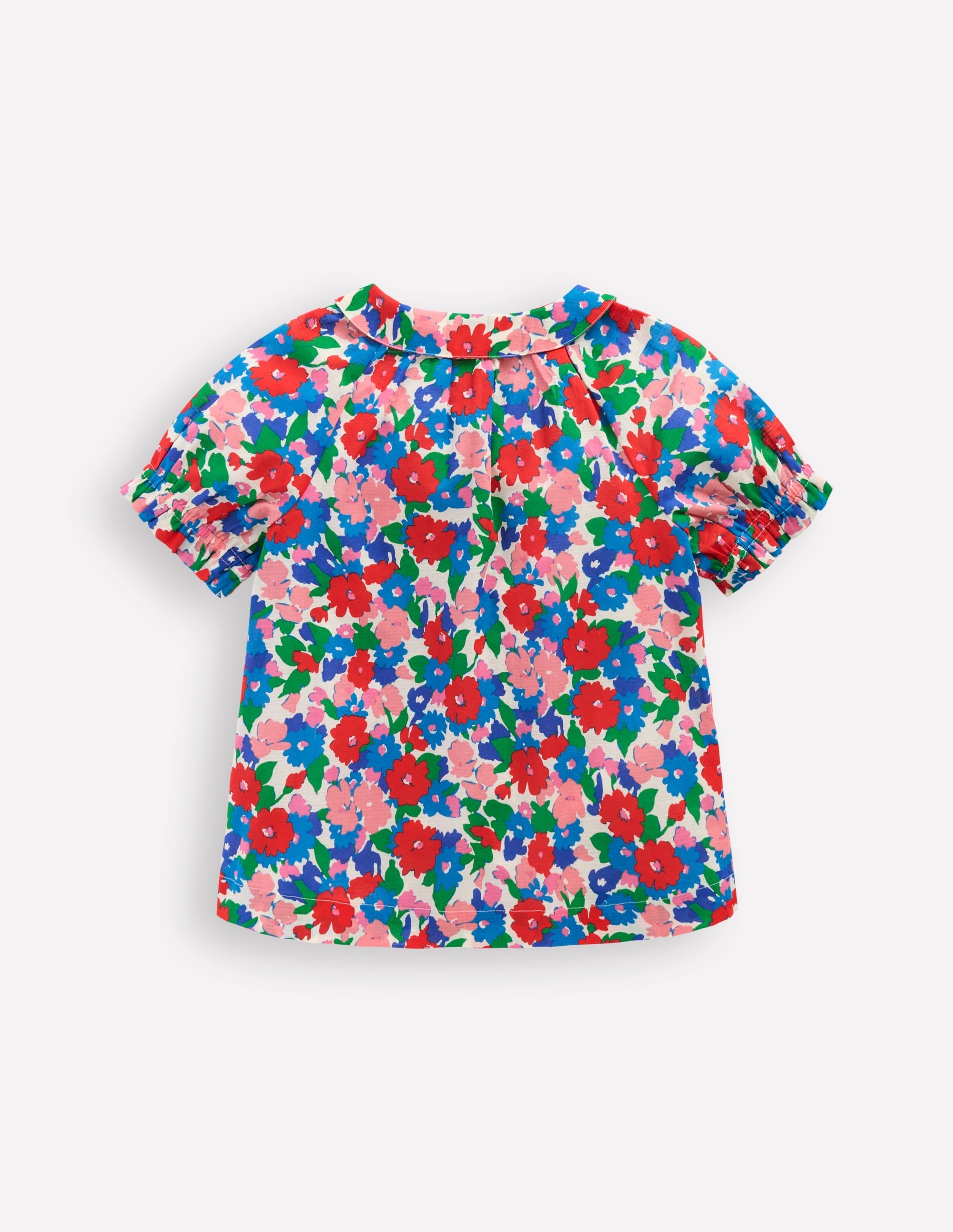 Woven Collared Top-Multi Flower Bunch - Image 2