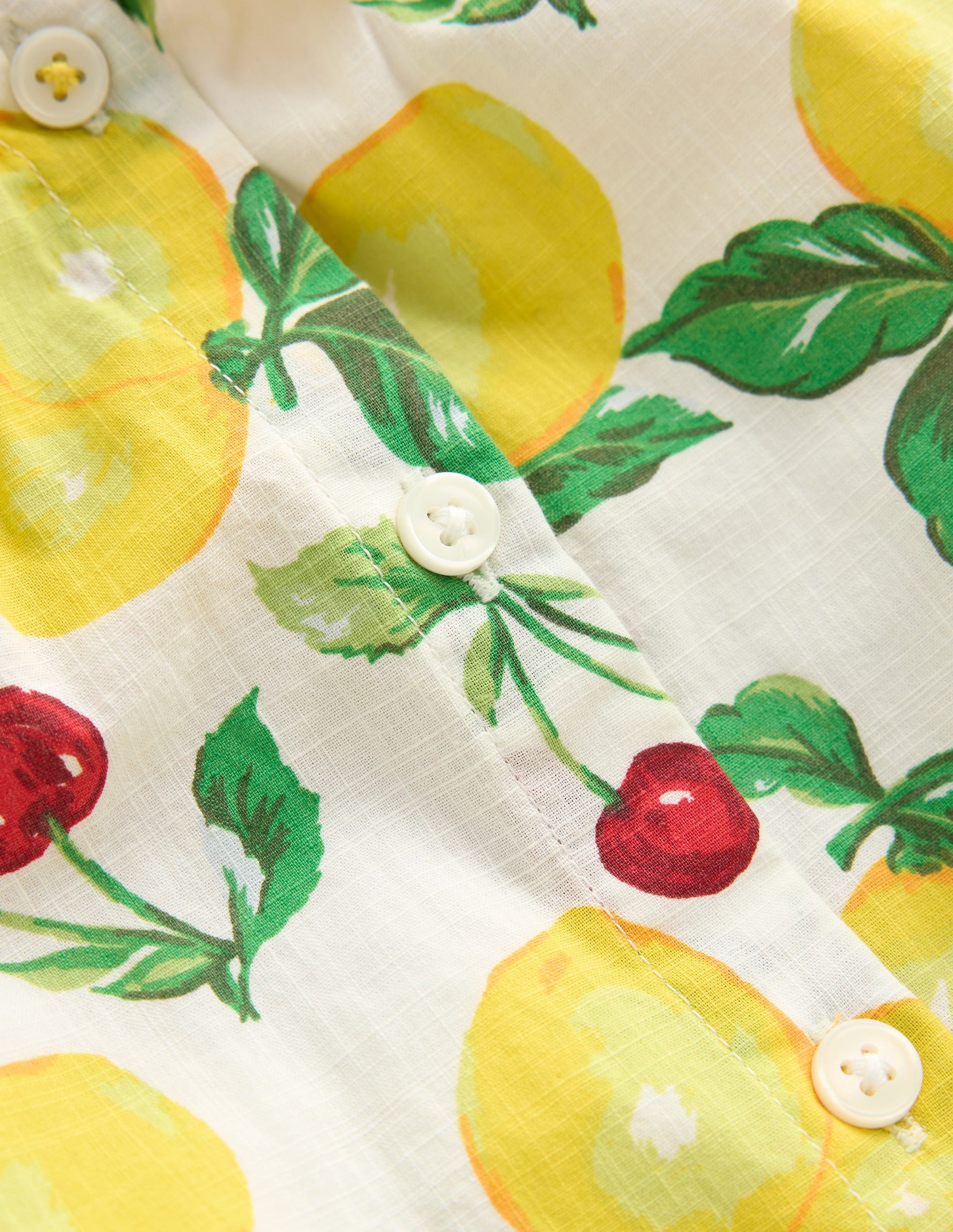 Woven Collared Top-Lemons and Cherries-3