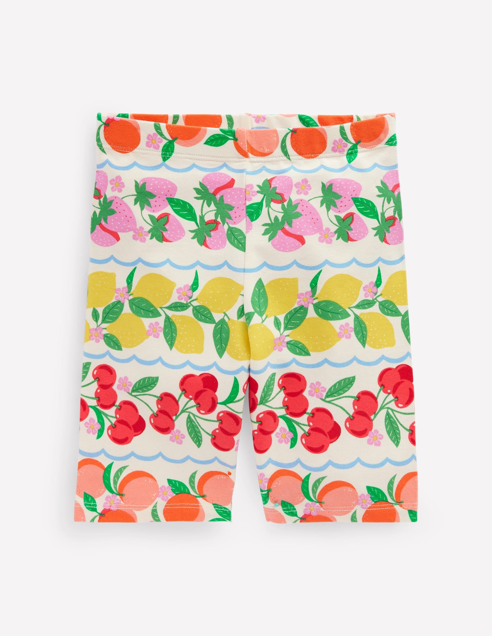 Cycling Shorts-Rainbow Fruit Stripe-1