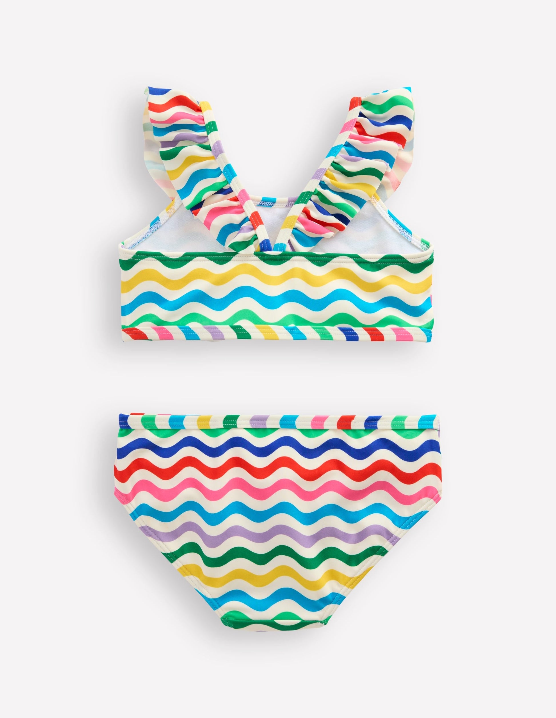 Frill Strap Bikini-Multi Wave-2