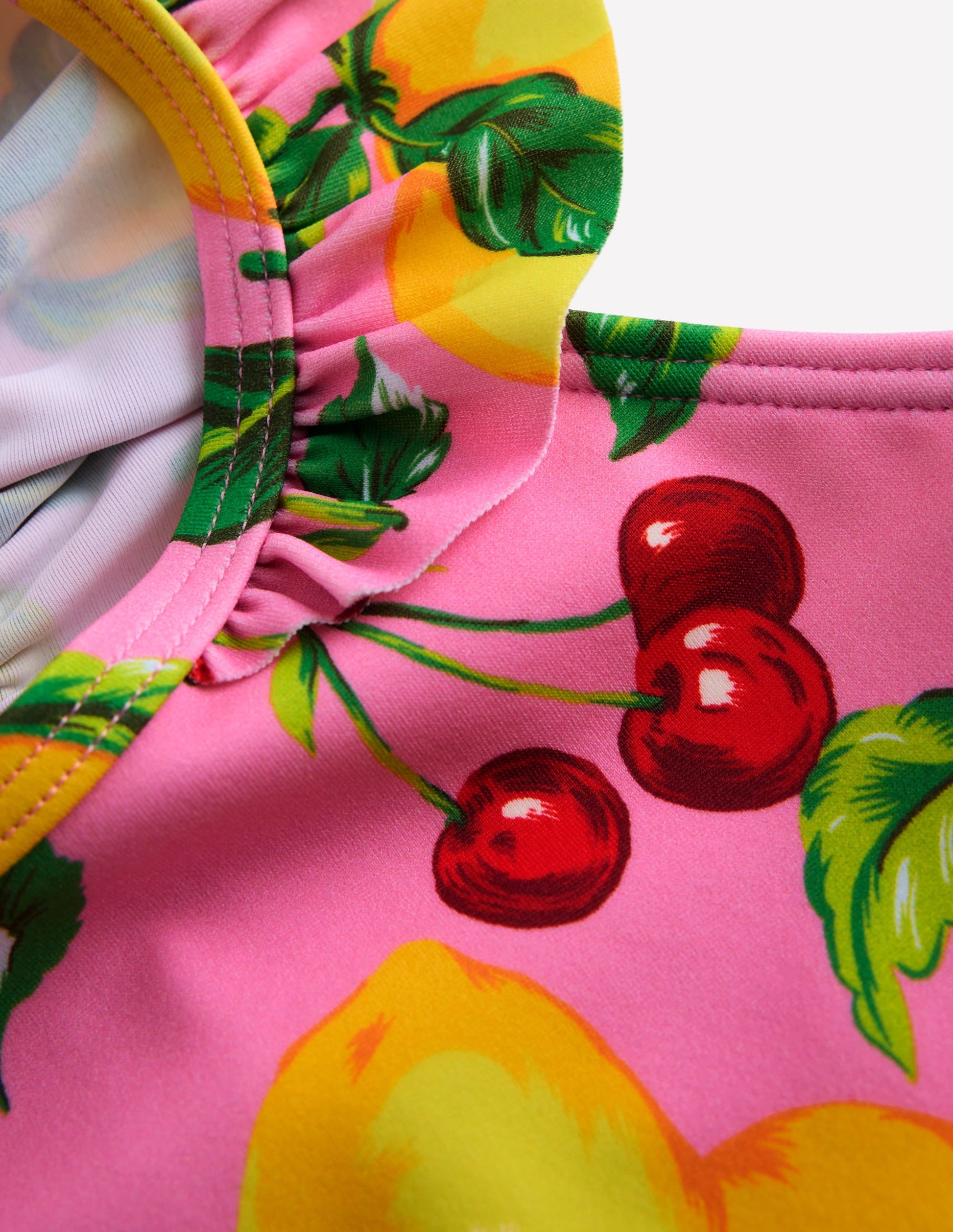 Frill Strap Bikini-Pink Lemons and Cherries-4