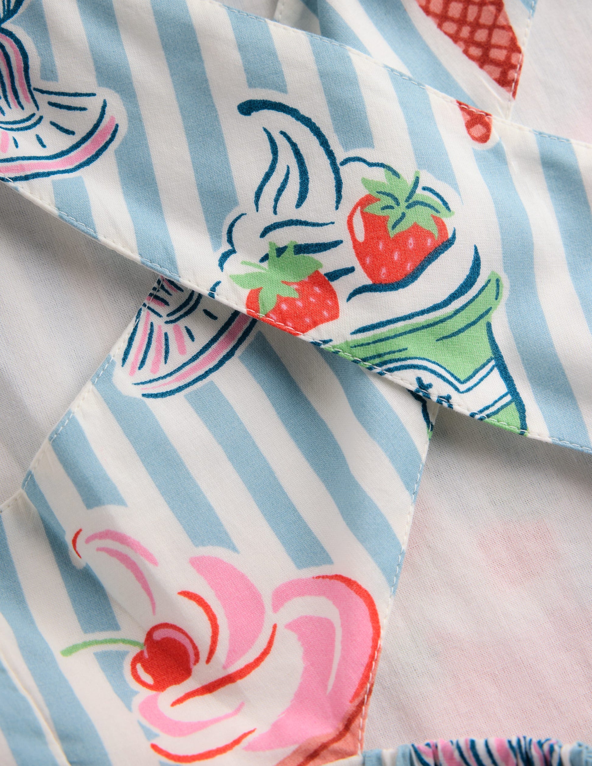Harper Cross-Back Dress-Vintage Blue Ice Cream Stripe-4
