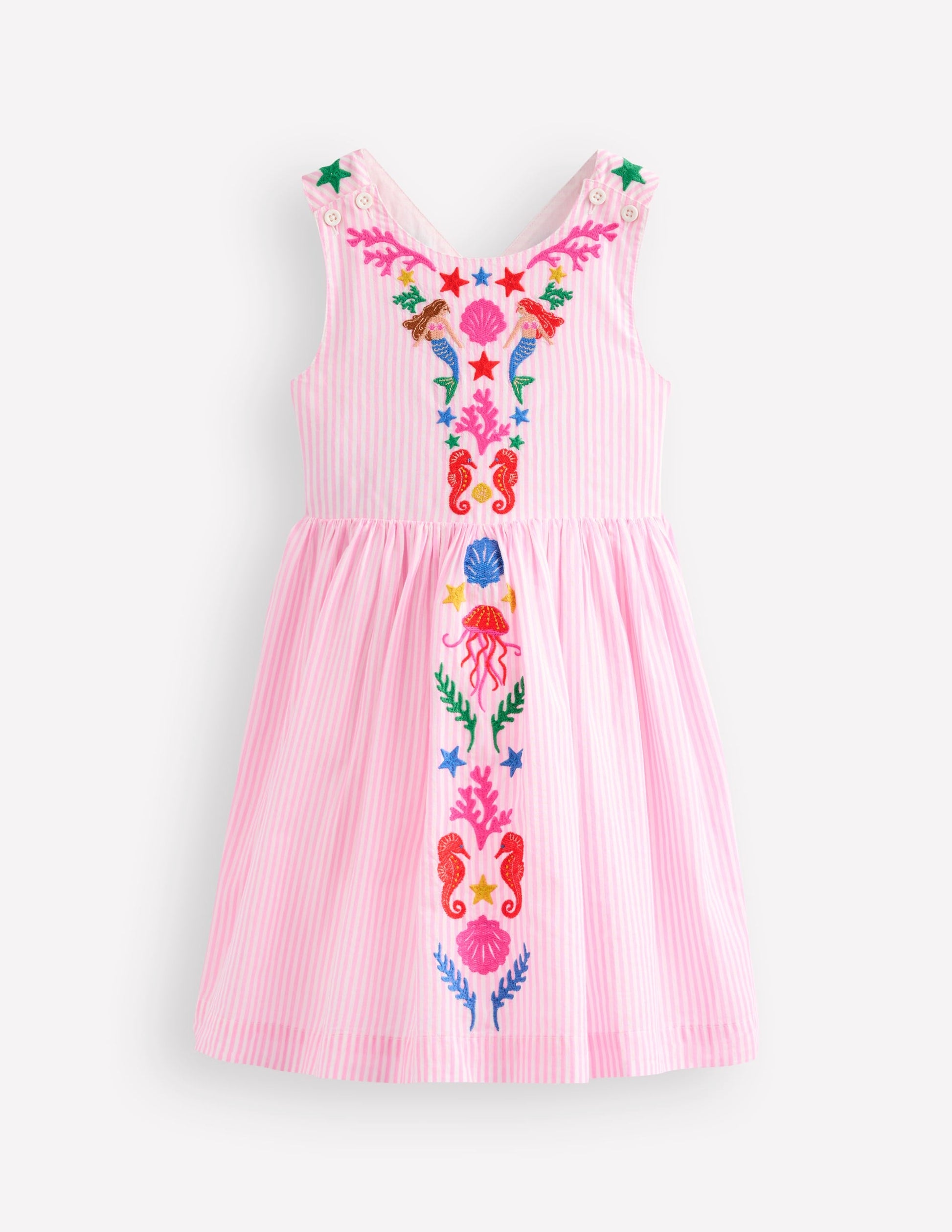 Harper Cross-Back Dress-Pink Mermaid-2