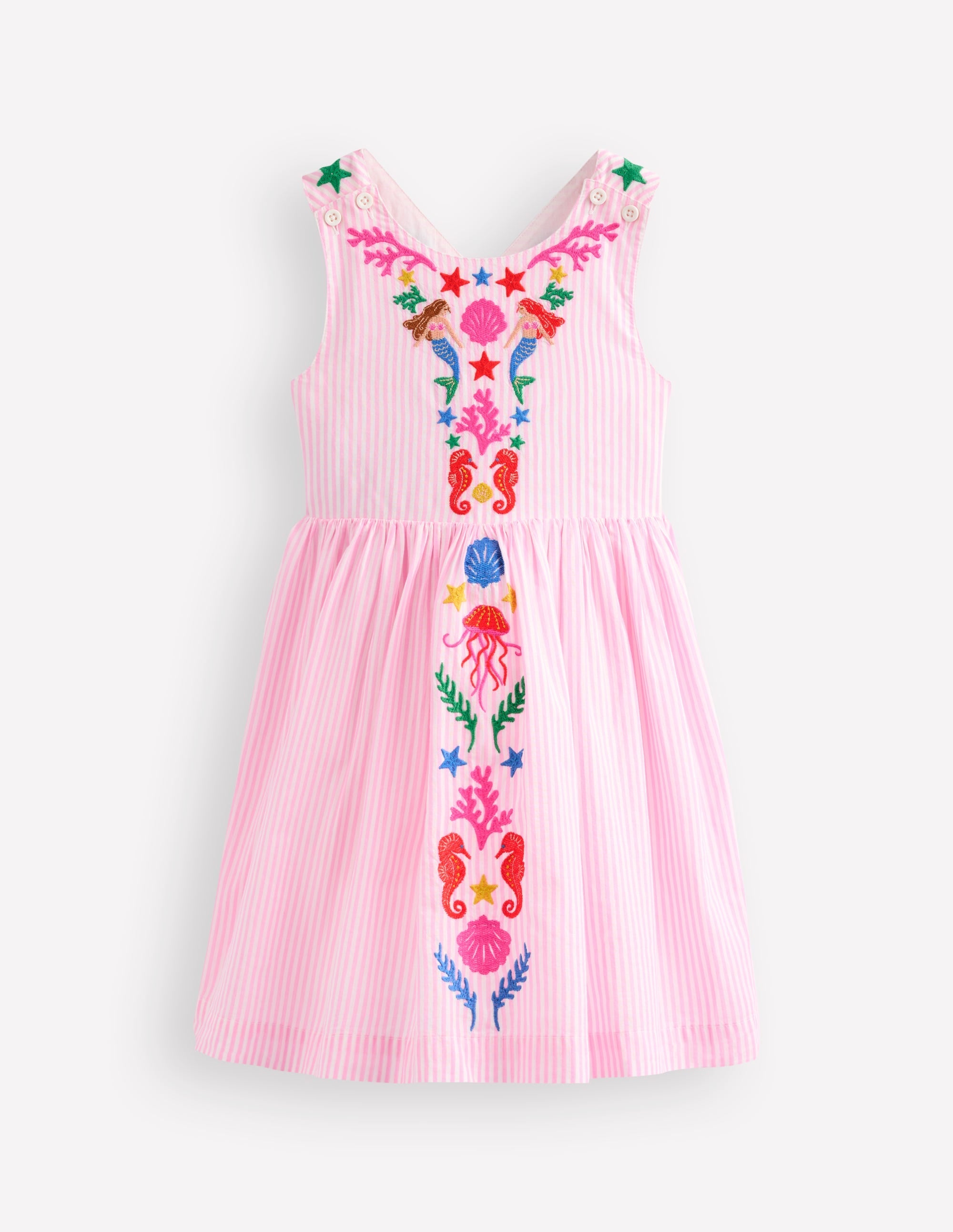 Harper Cross-Back Dress-Pink Mermaid - Image 2