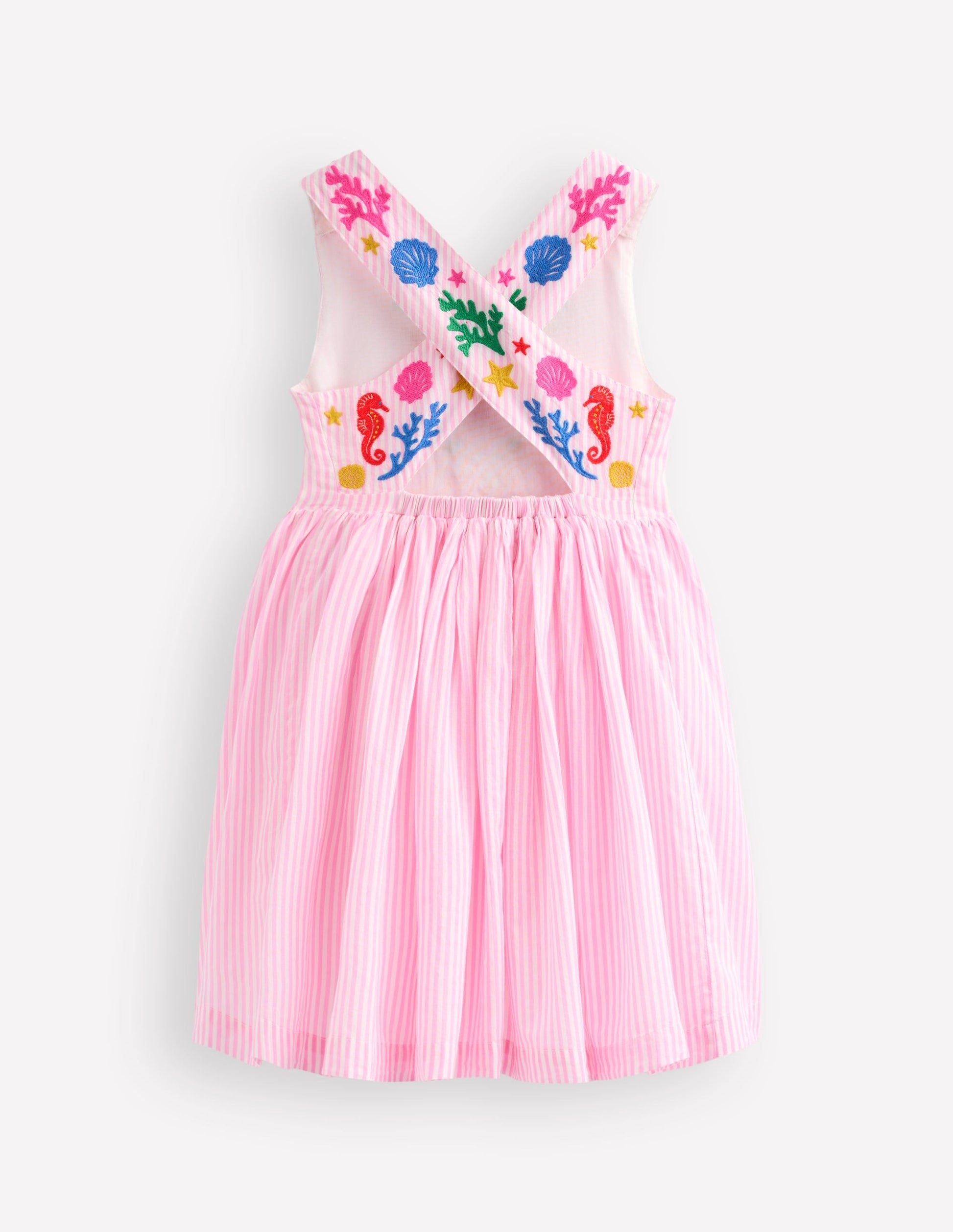 Harper Cross-Back Dress-Pink Mermaid-3