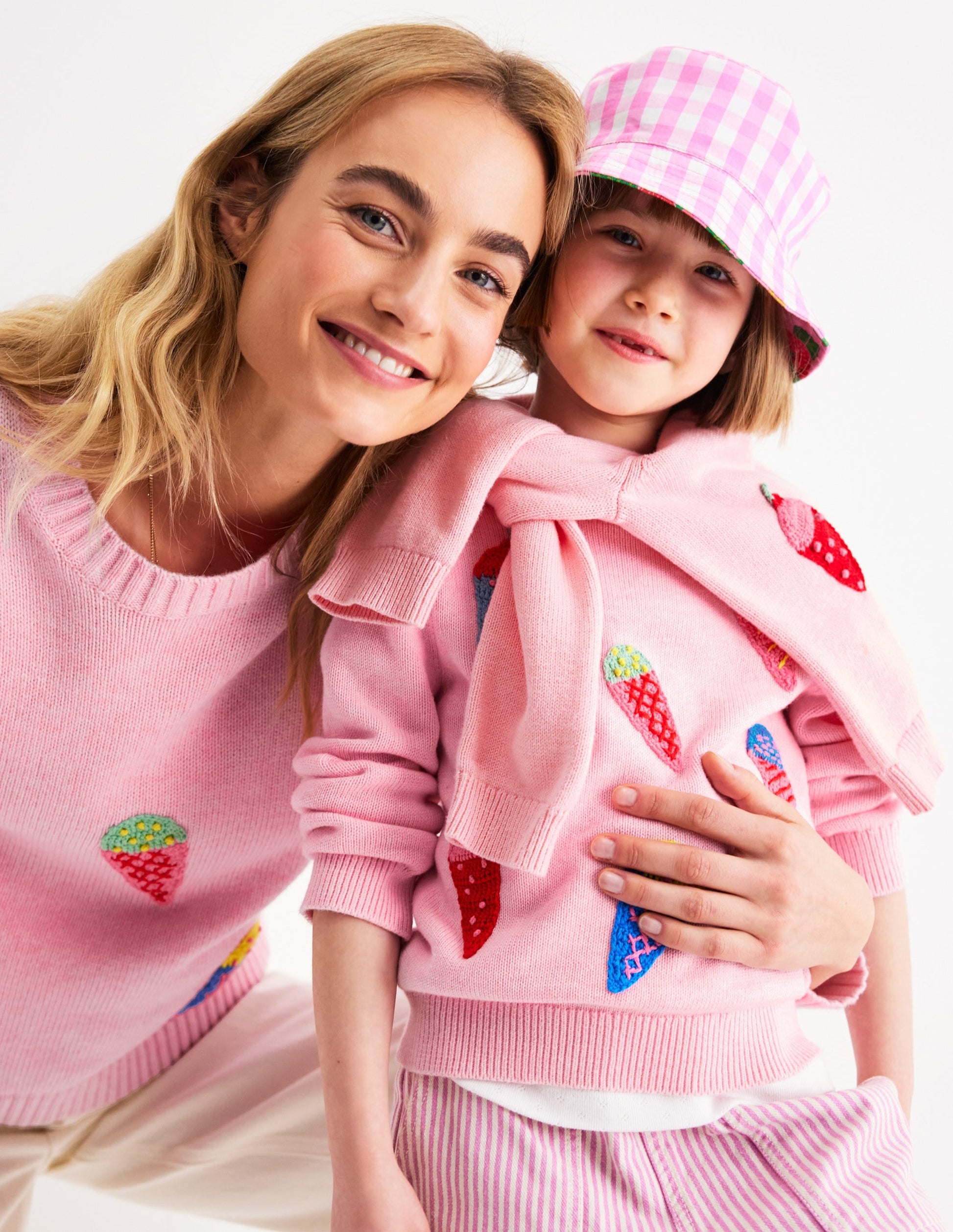 Karina Fun Crochet Jumper-Soft Pink Ice Creams-5