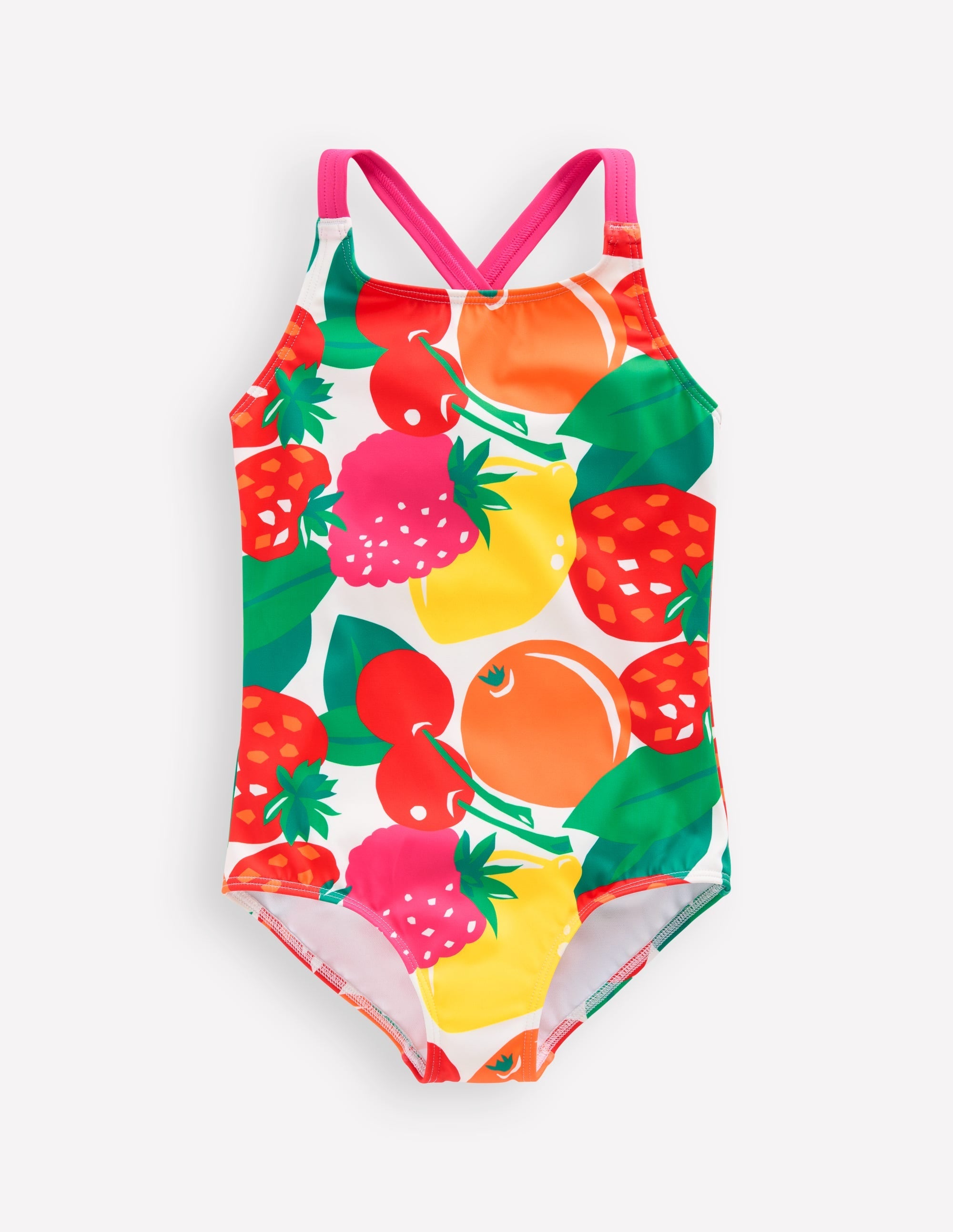 Cross-Back Printed Swimsuit-Multi Giant Fruit - Image 3