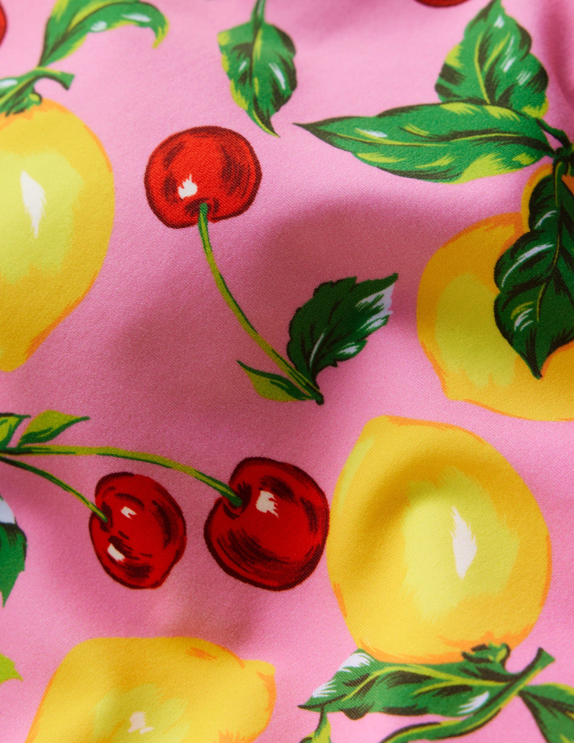 Hallie Frill Strap Swimsuit-Cosmos Pink Lemons & Cherries-3