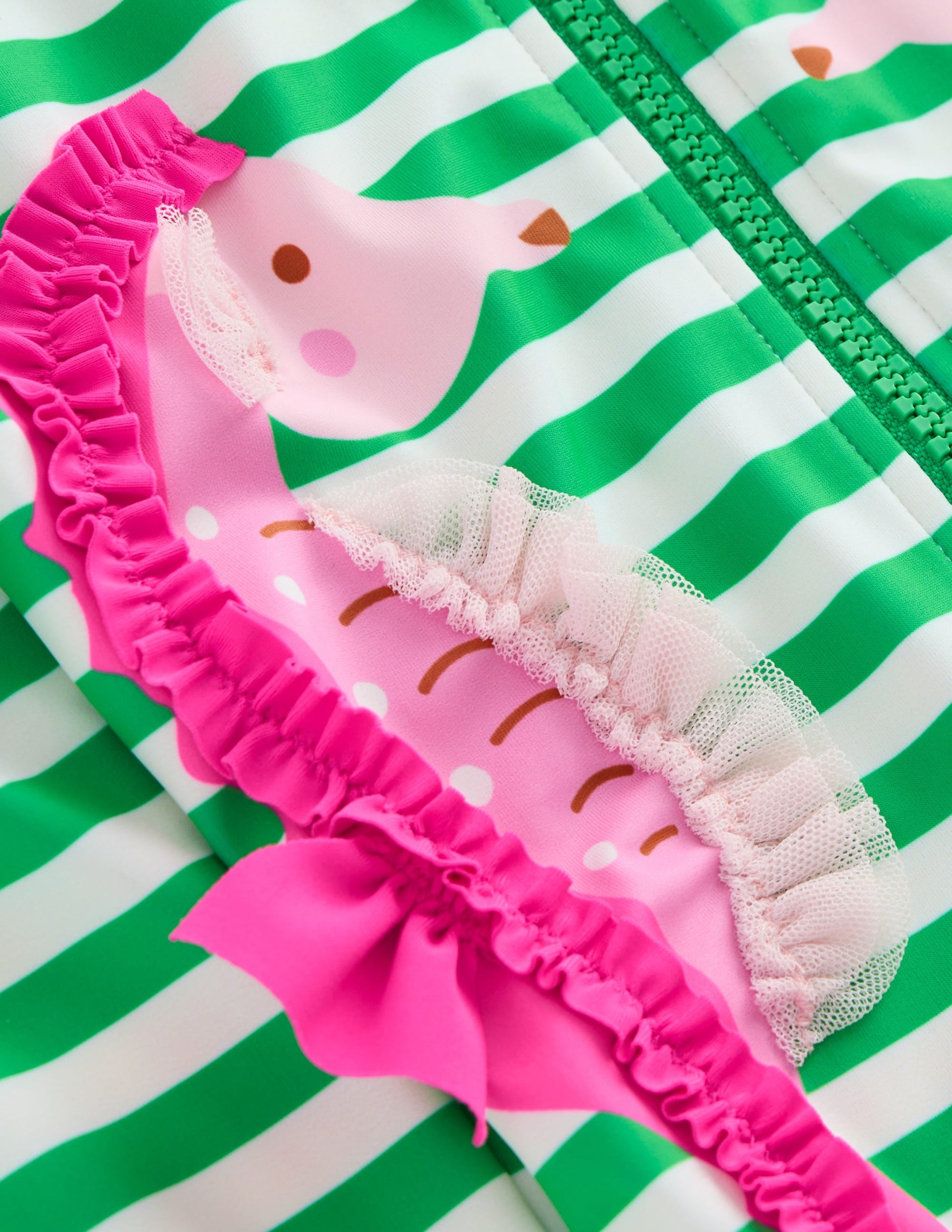 Long-Sleeved Swimsuit-Green Seahorse-3