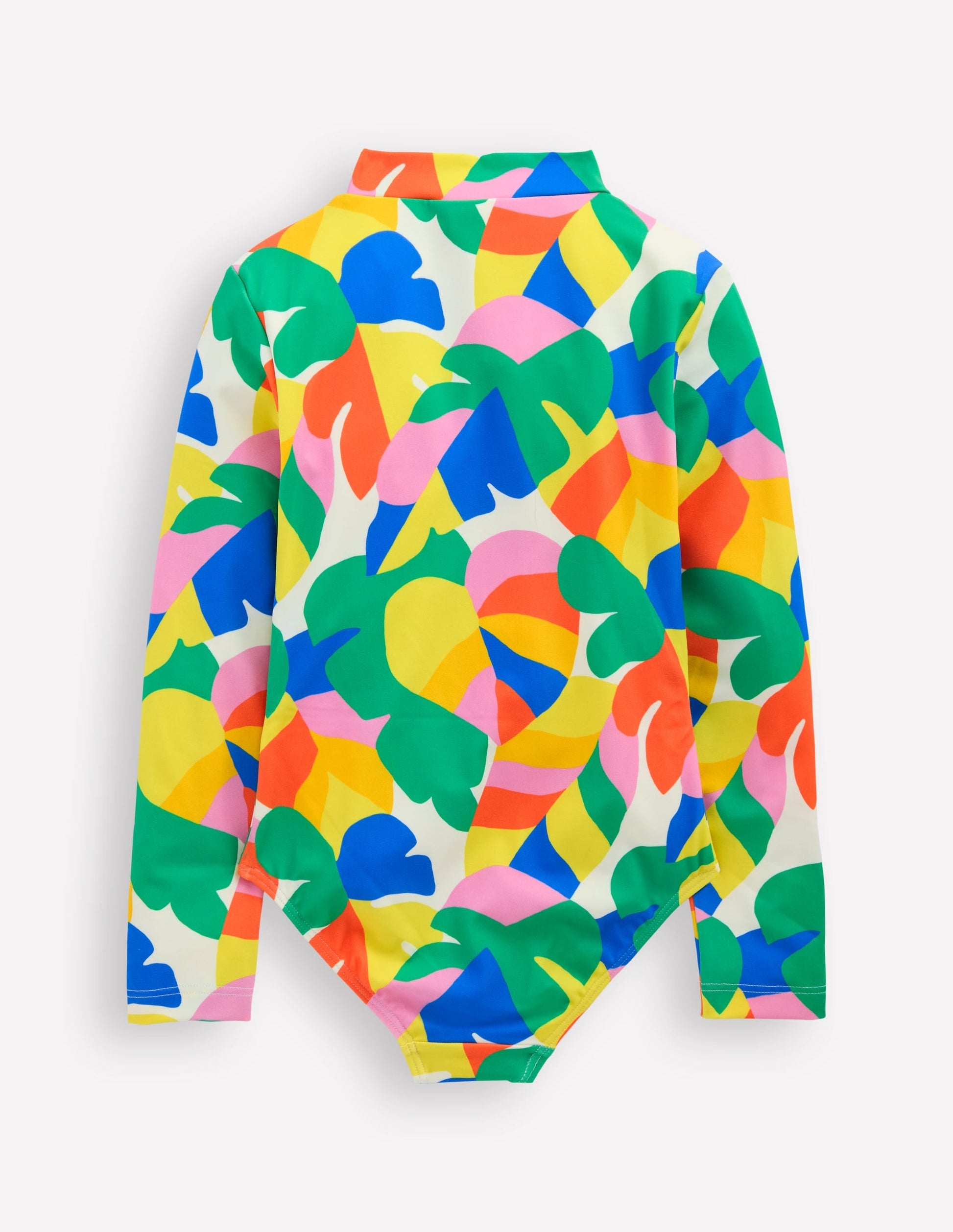 Long-Sleeved Swimsuit-Multi Abstract Palm-2