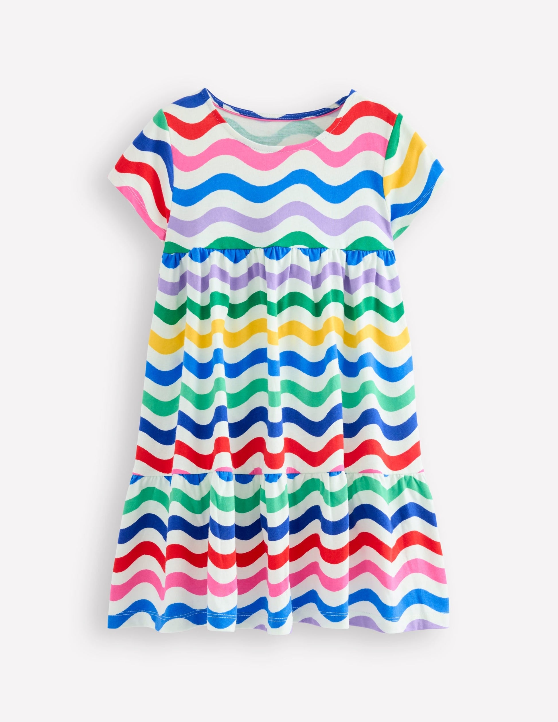 Ariel Twirly Jersey Dress-Multi Wave-2