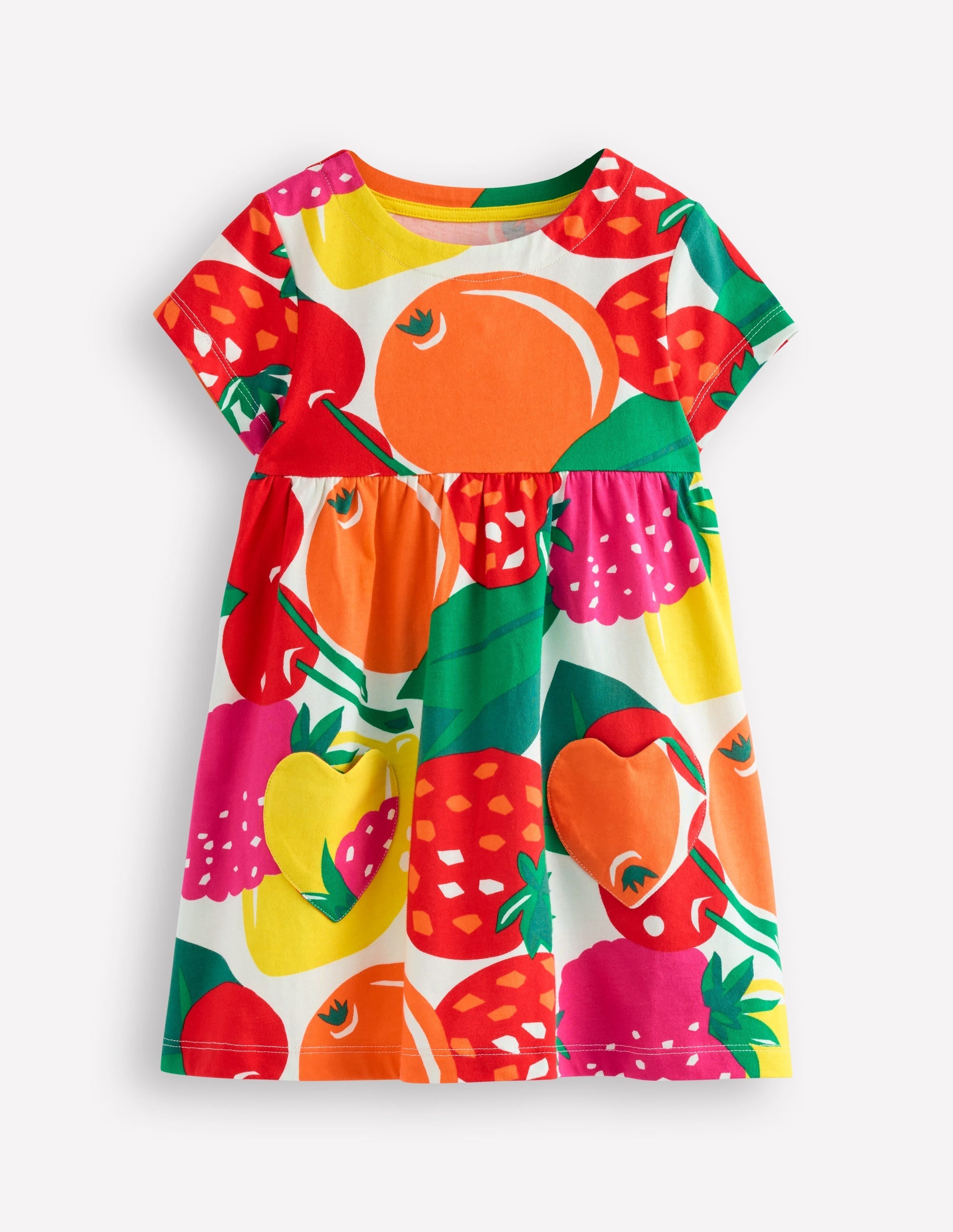Short Sleeve Printed Tunic-Multi Giant Fruit - Image 1