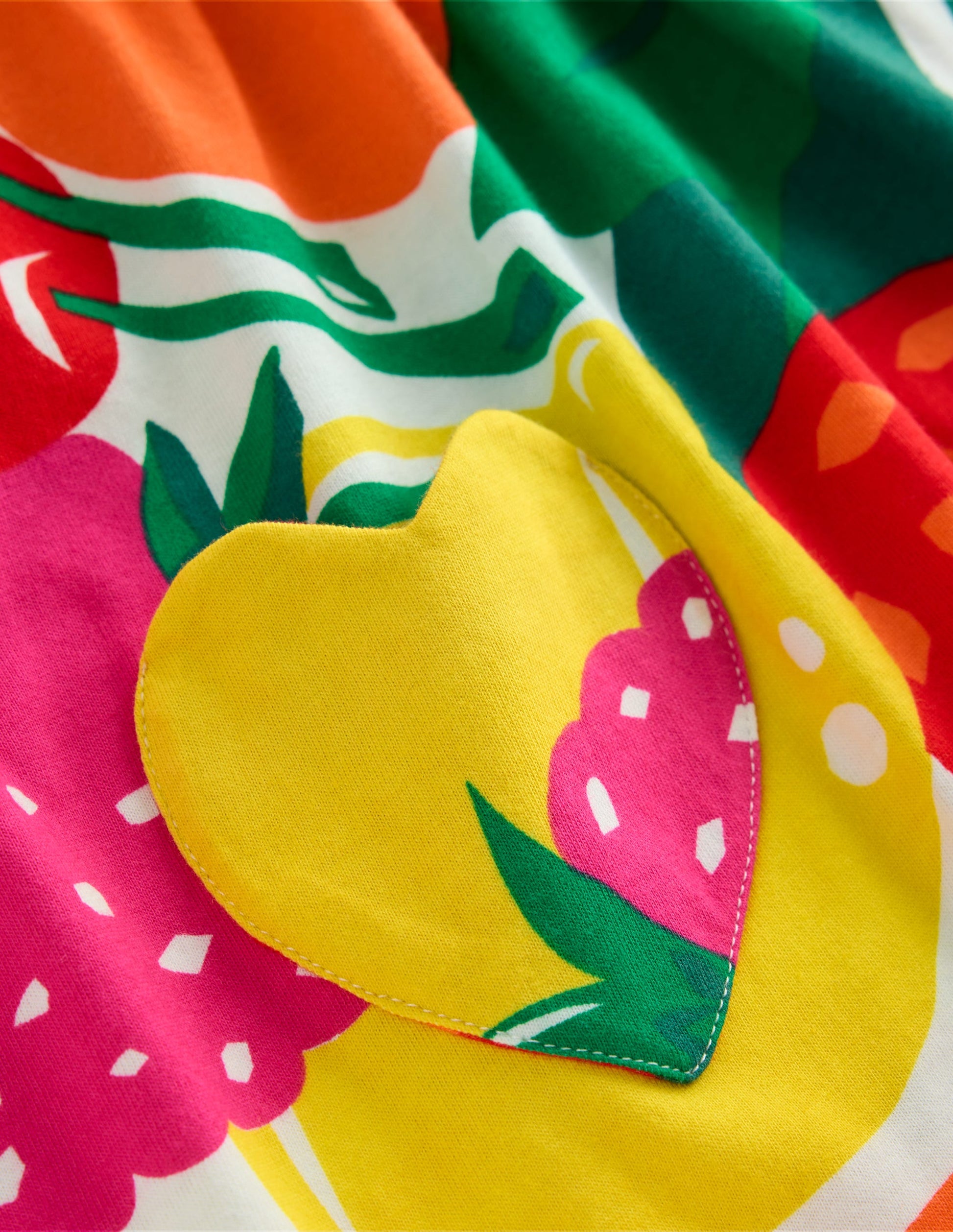 Short Sleeve Printed Tunic-Multi Giant Fruit-3