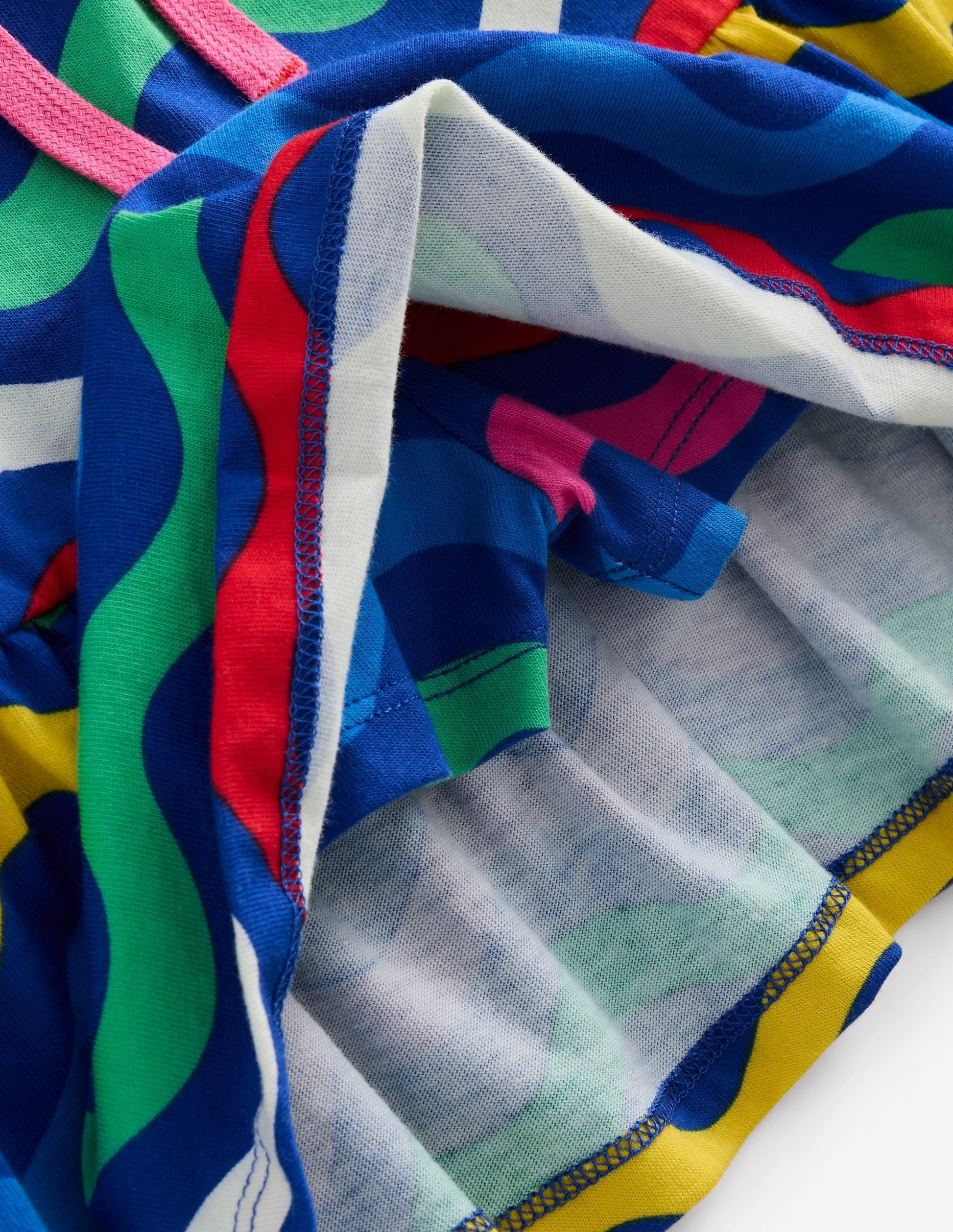 Tiered Jersey Skort-Bright Blue Wave Stripe-3