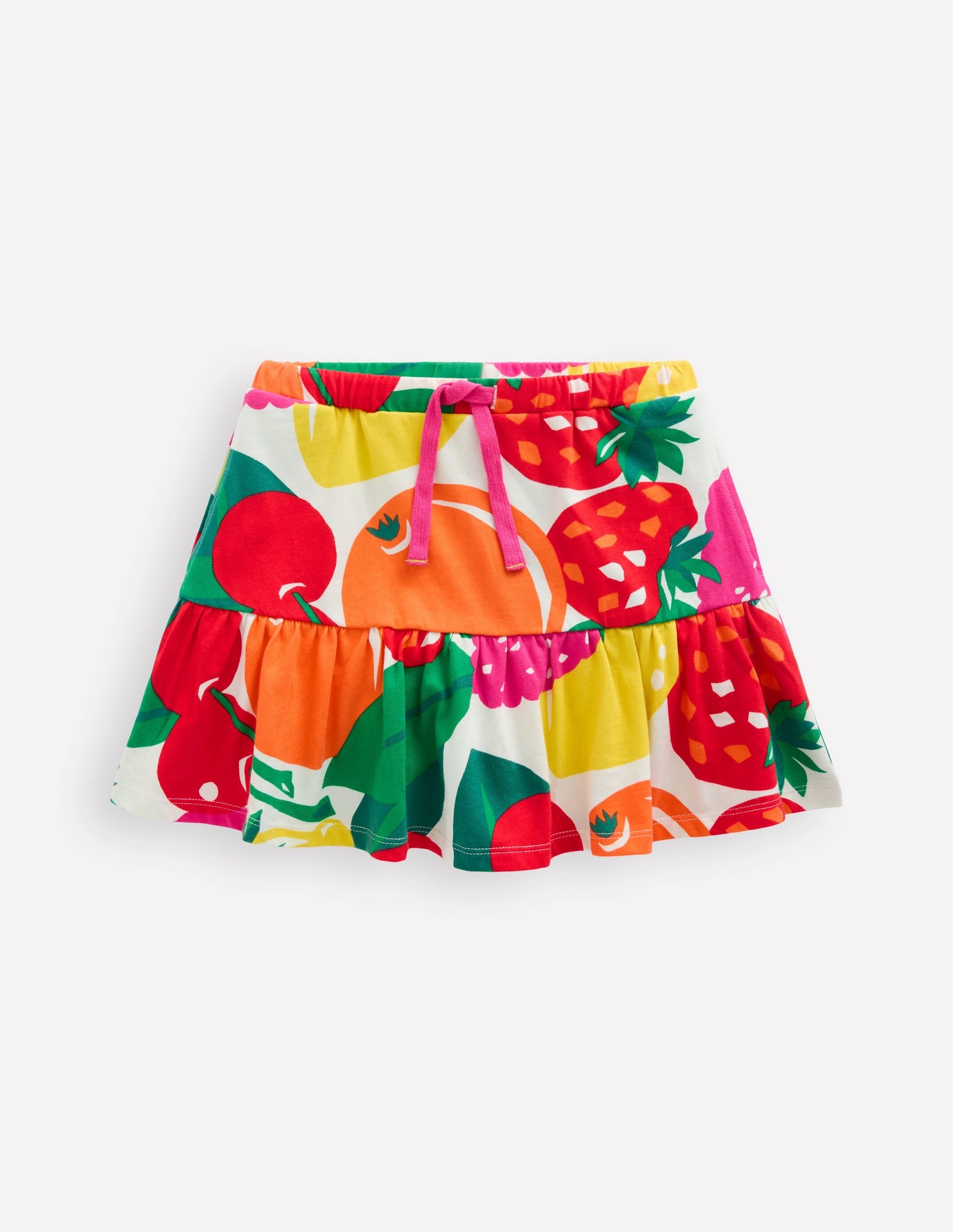 Tiered Jersey Skort-Multi Giant Fruit-1