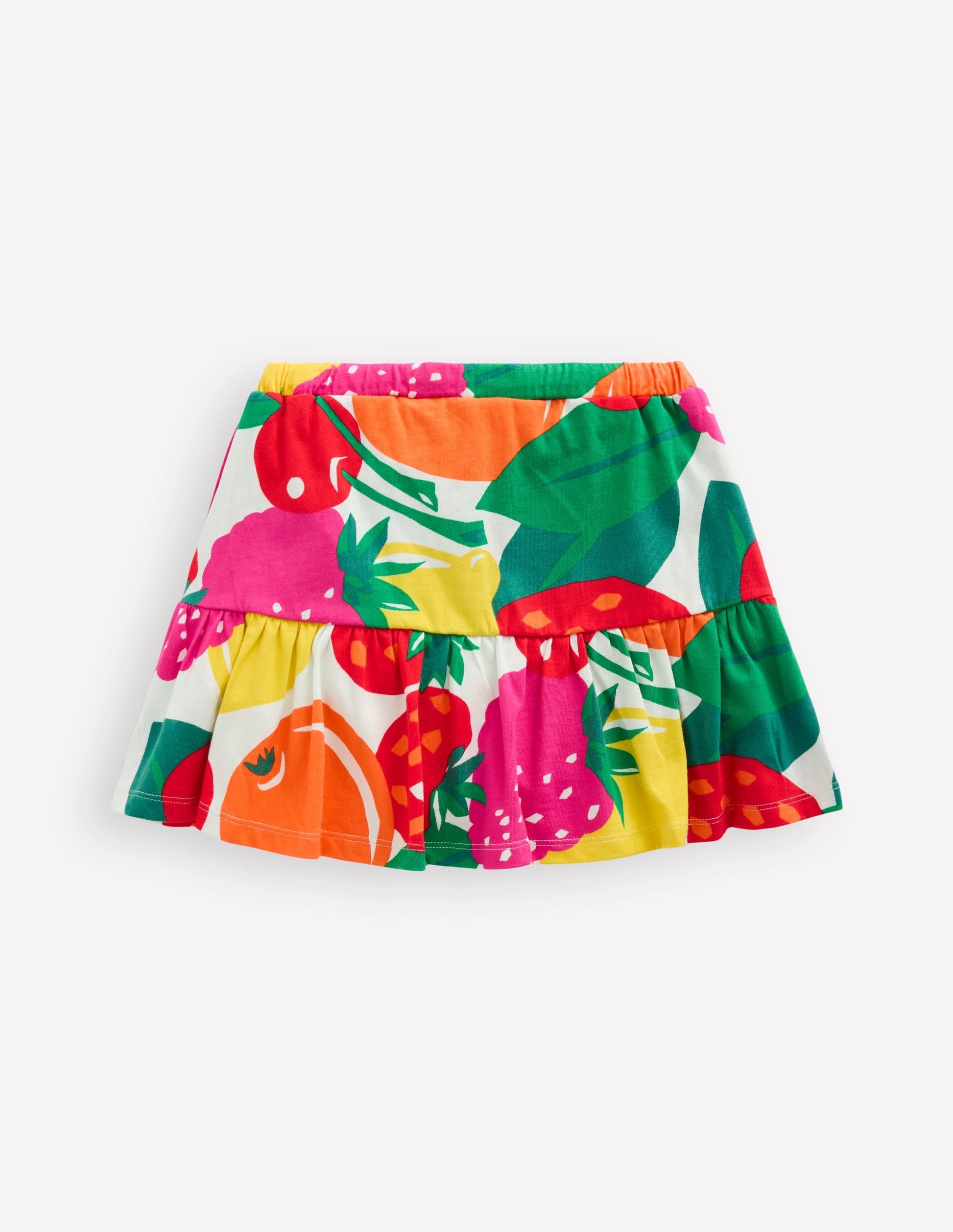 Tiered Jersey Skort-Multi Giant Fruit-2
